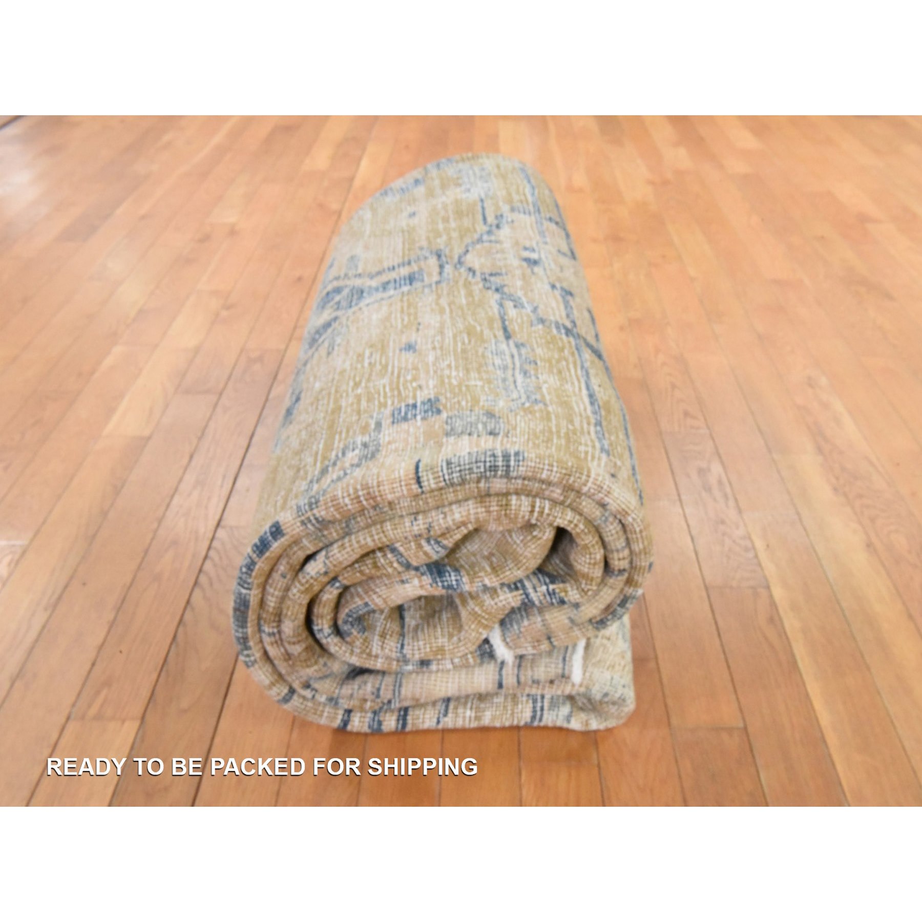 Oushak-And-Peshawar-Hand-Knotted-Rug-392975