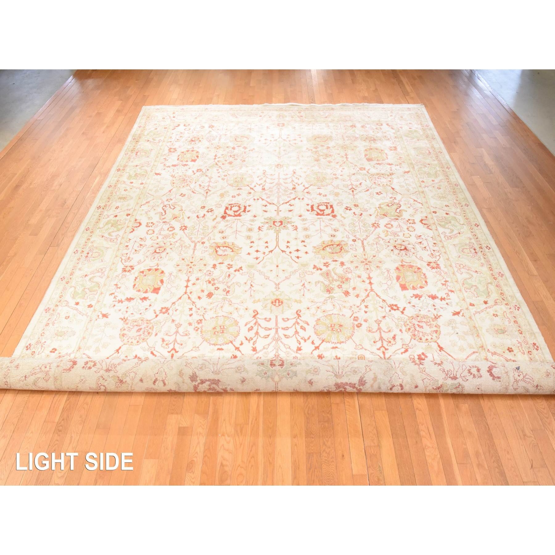Oushak-And-Peshawar-Hand-Knotted-Rug-393130