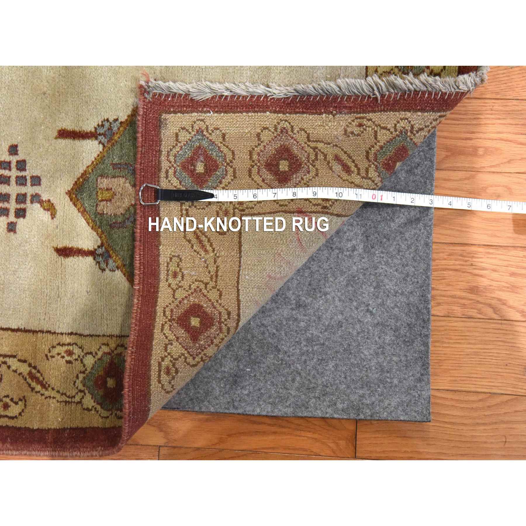 Oushak-And-Peshawar-Hand-Knotted-Rug-393290