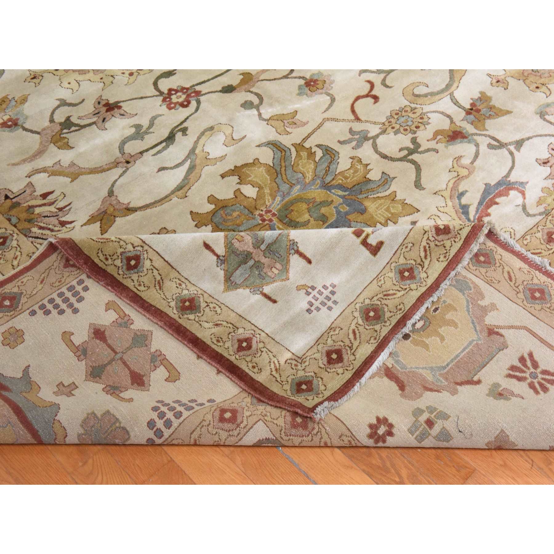 Oushak-And-Peshawar-Hand-Knotted-Rug-393290