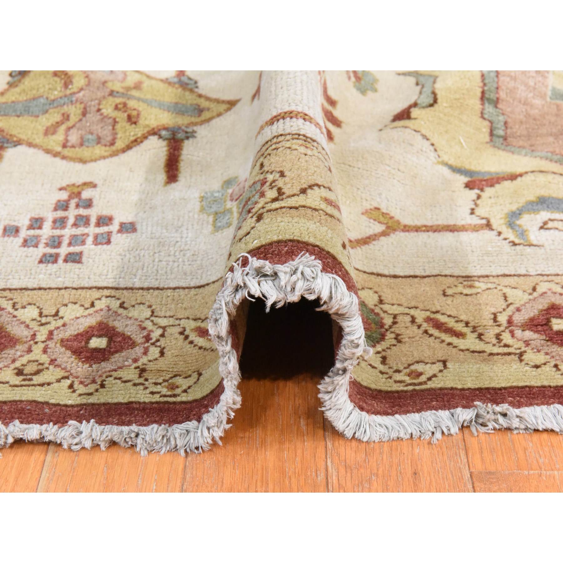Oushak-And-Peshawar-Hand-Knotted-Rug-393290