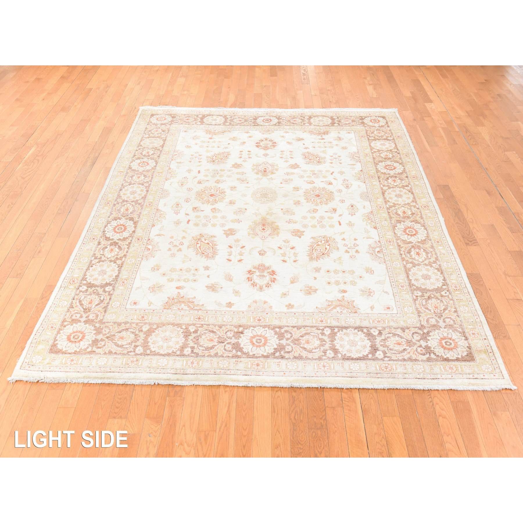 Oushak-And-Peshawar-Hand-Knotted-Rug-393330