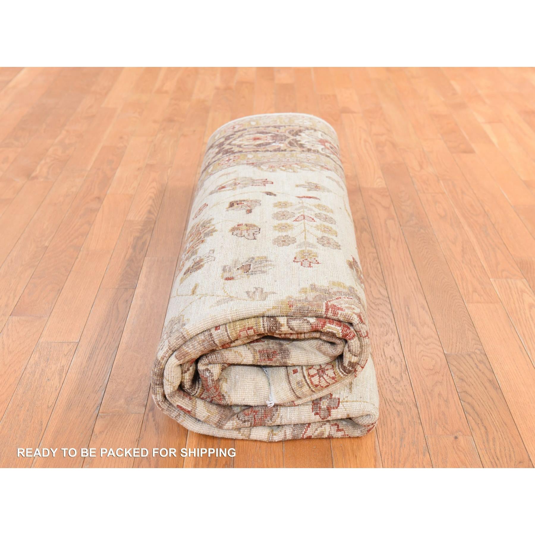 Oushak-And-Peshawar-Hand-Knotted-Rug-393330