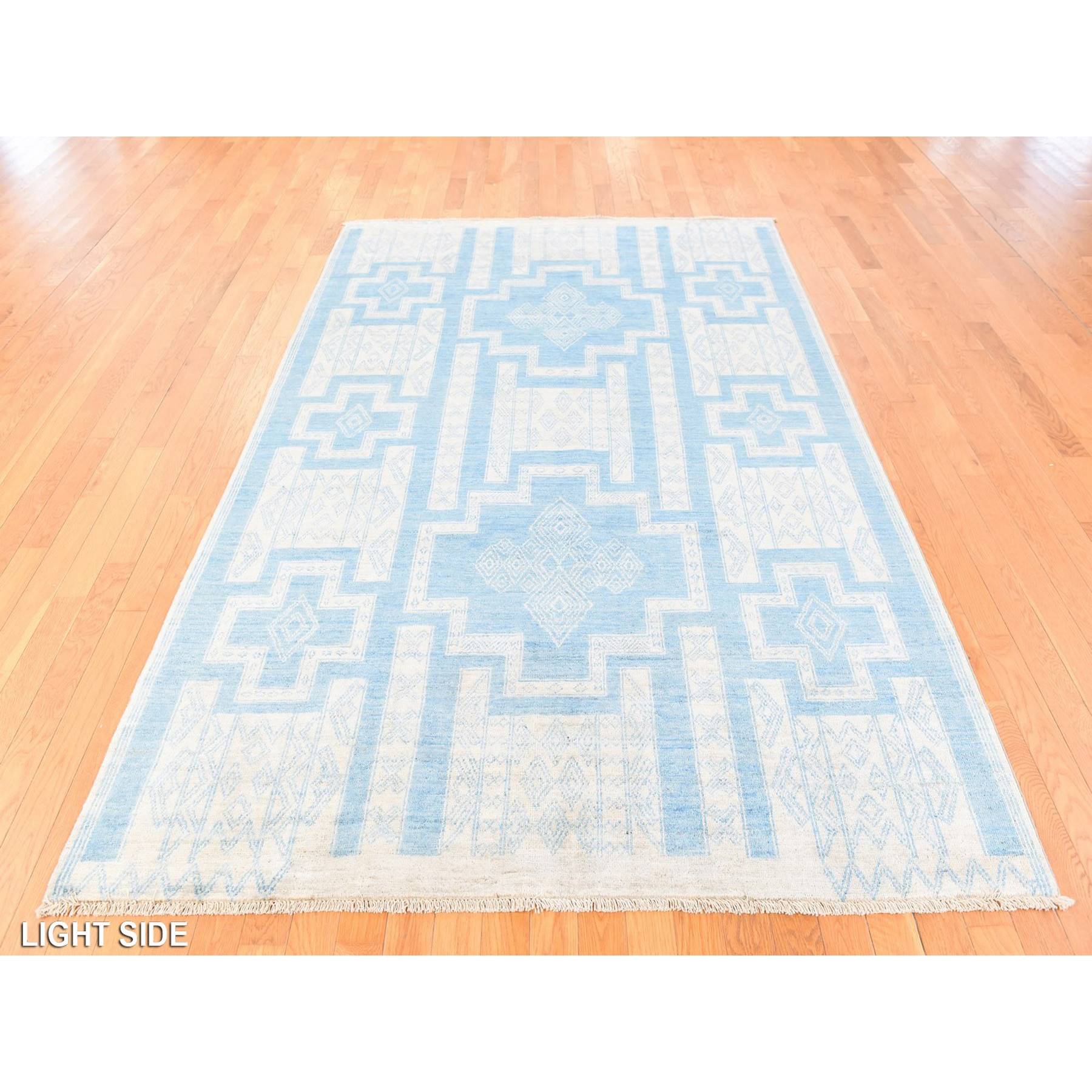 Oushak-And-Peshawar-Hand-Knotted-Rug-393425