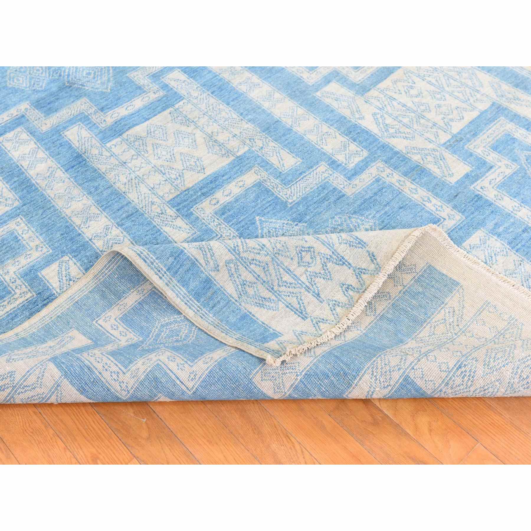 Oushak-And-Peshawar-Hand-Knotted-Rug-393425