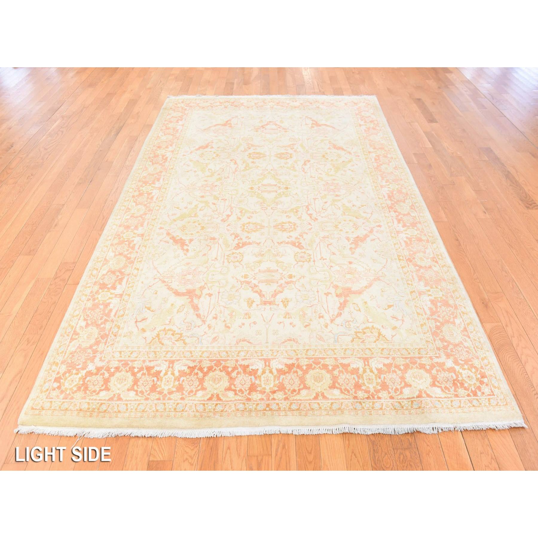 Oushak-And-Peshawar-Hand-Knotted-Rug-393450