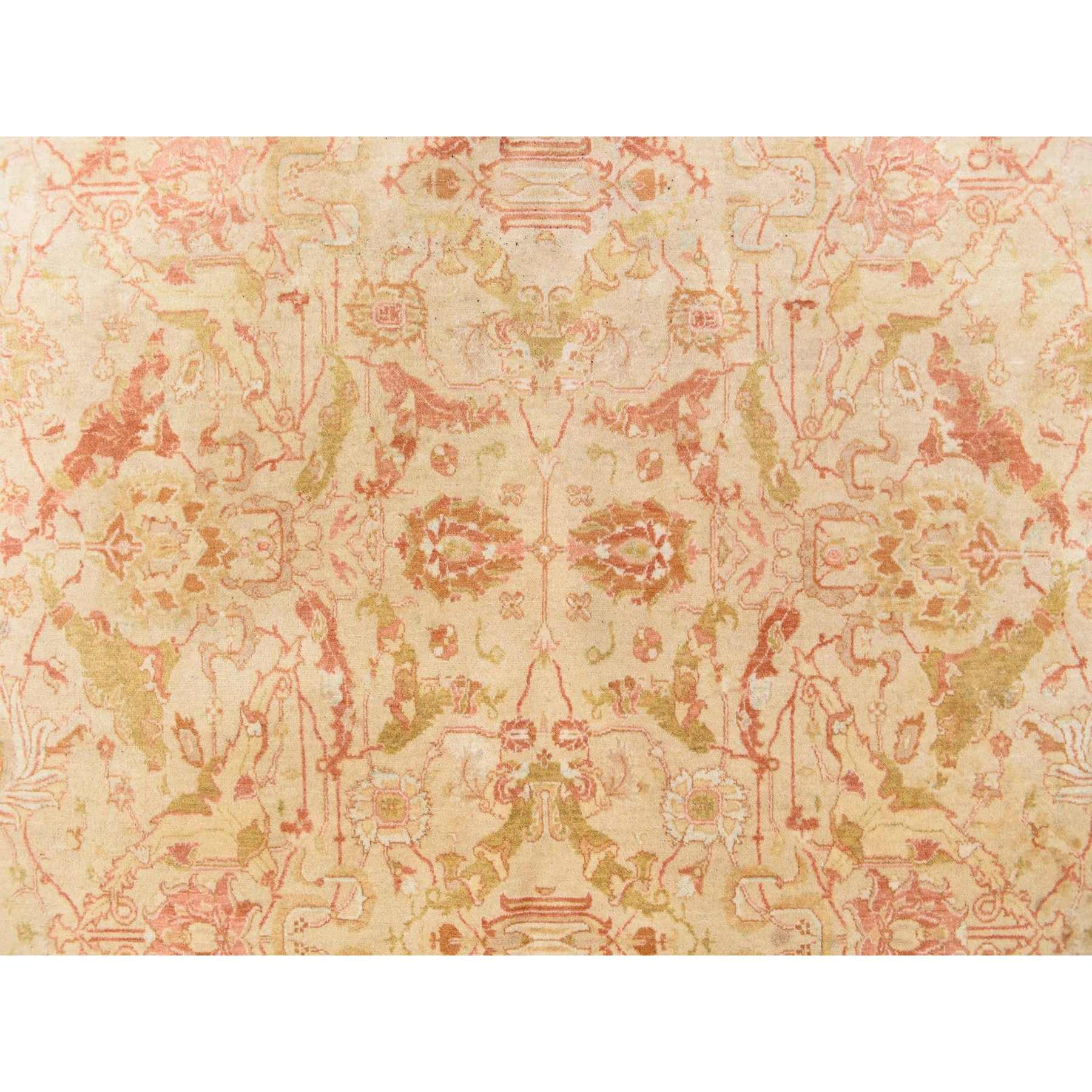 Oushak-And-Peshawar-Hand-Knotted-Rug-393450