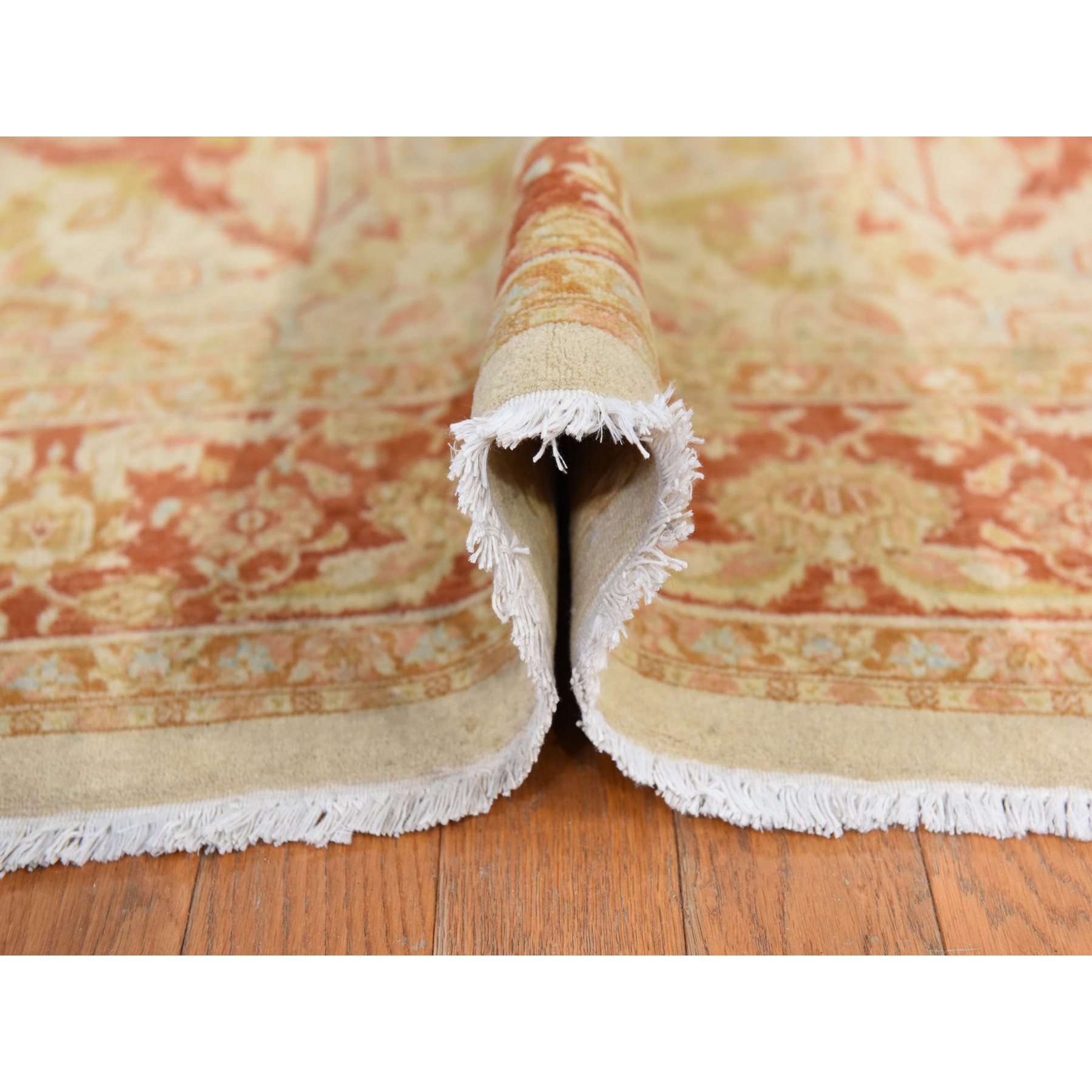 Oushak-And-Peshawar-Hand-Knotted-Rug-393450