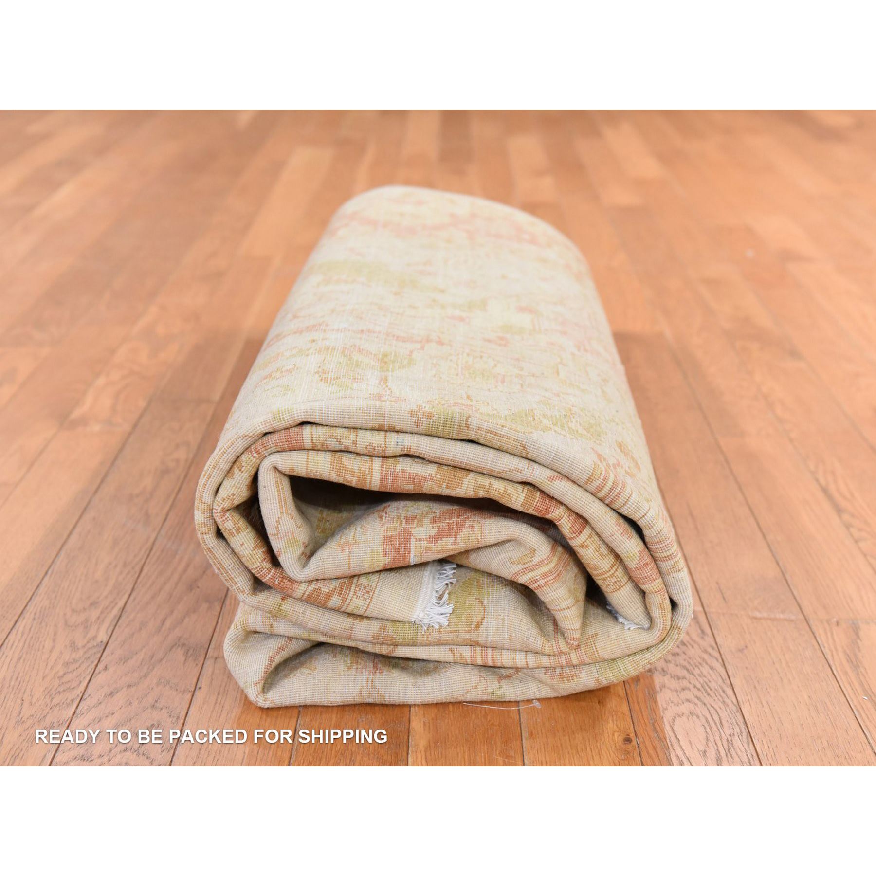 Oushak-And-Peshawar-Hand-Knotted-Rug-393450