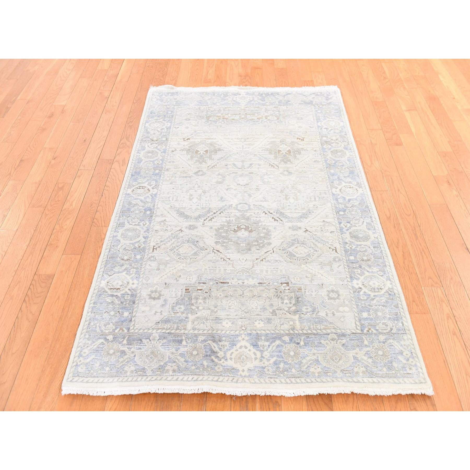 Oushak-And-Peshawar-Hand-Knotted-Rug-393650