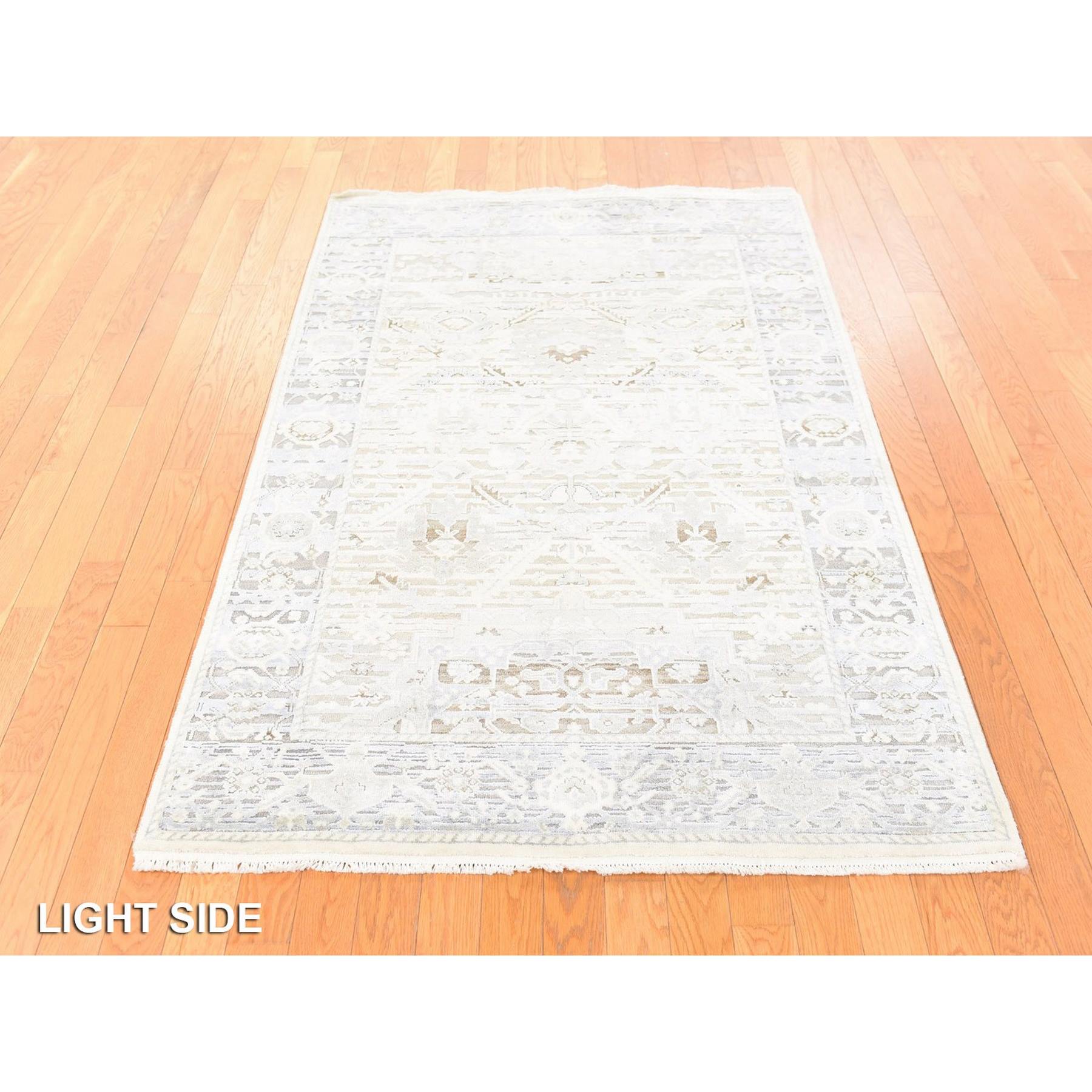 Oushak-And-Peshawar-Hand-Knotted-Rug-393650