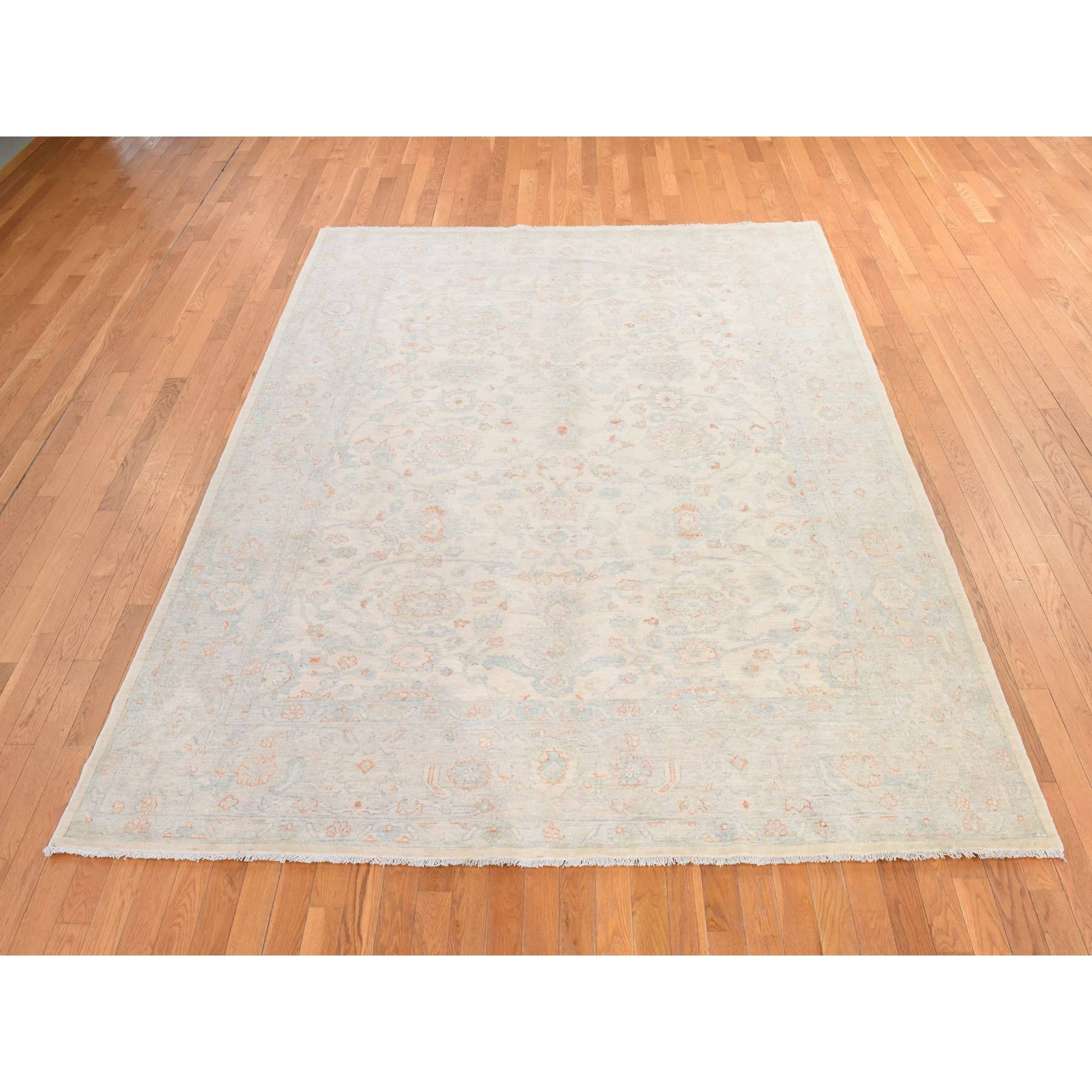 Oushak-And-Peshawar-Hand-Knotted-Rug-394165