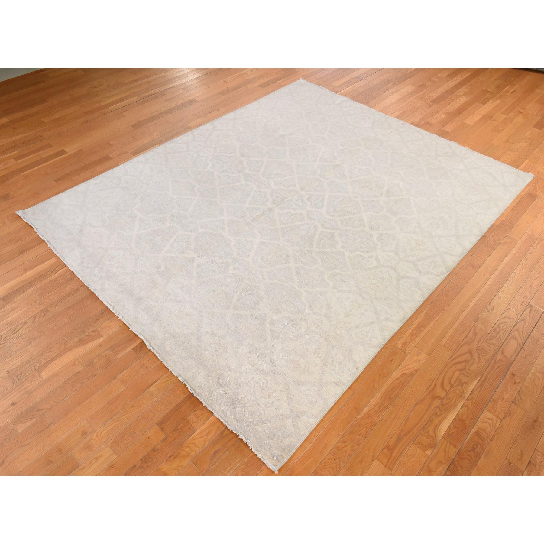 Oushak-And-Peshawar-Hand-Knotted-Rug-394170