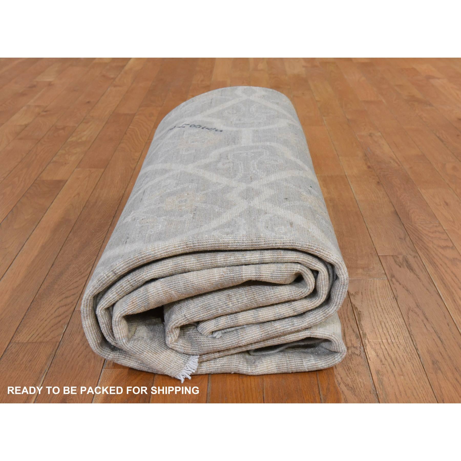 Oushak-And-Peshawar-Hand-Knotted-Rug-394170