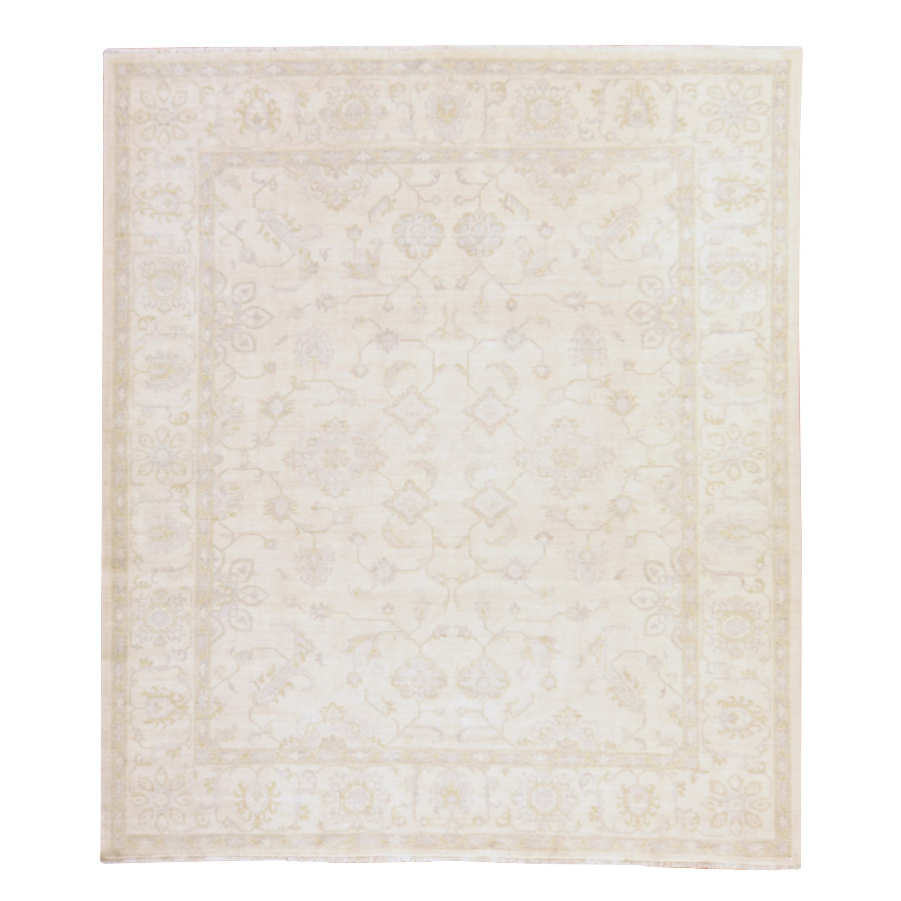 Oushak-And-Peshawar-Hand-Knotted-Rug-394215