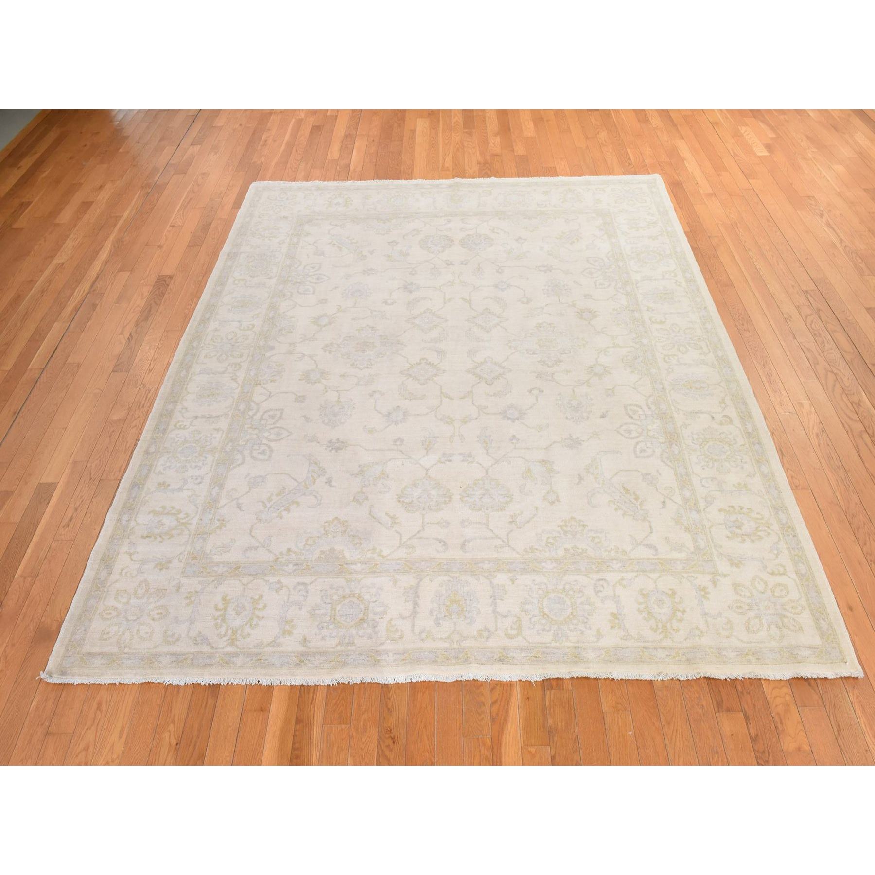 Oushak-And-Peshawar-Hand-Knotted-Rug-394215
