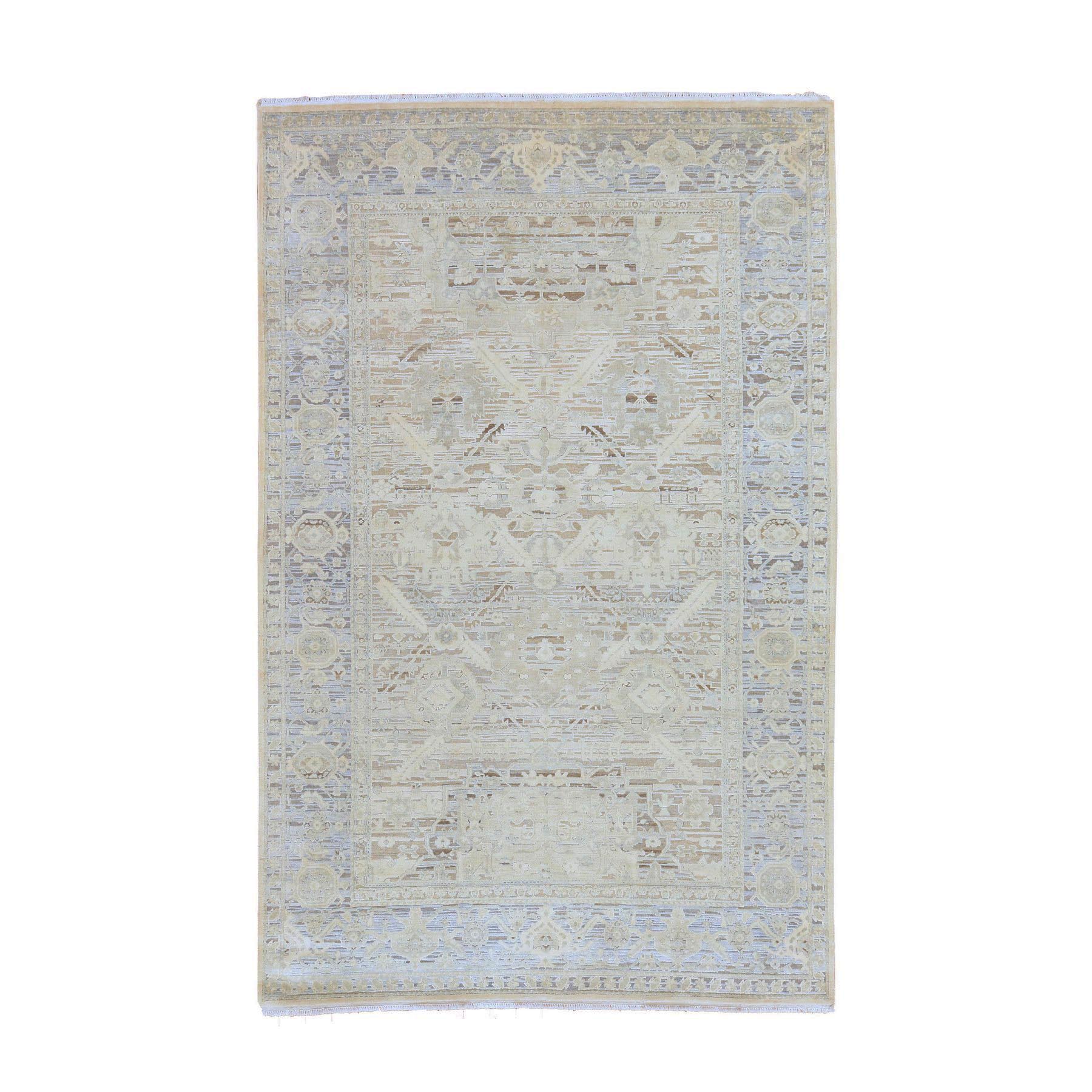 Oushak-And-Peshawar-Hand-Knotted-Rug-394485