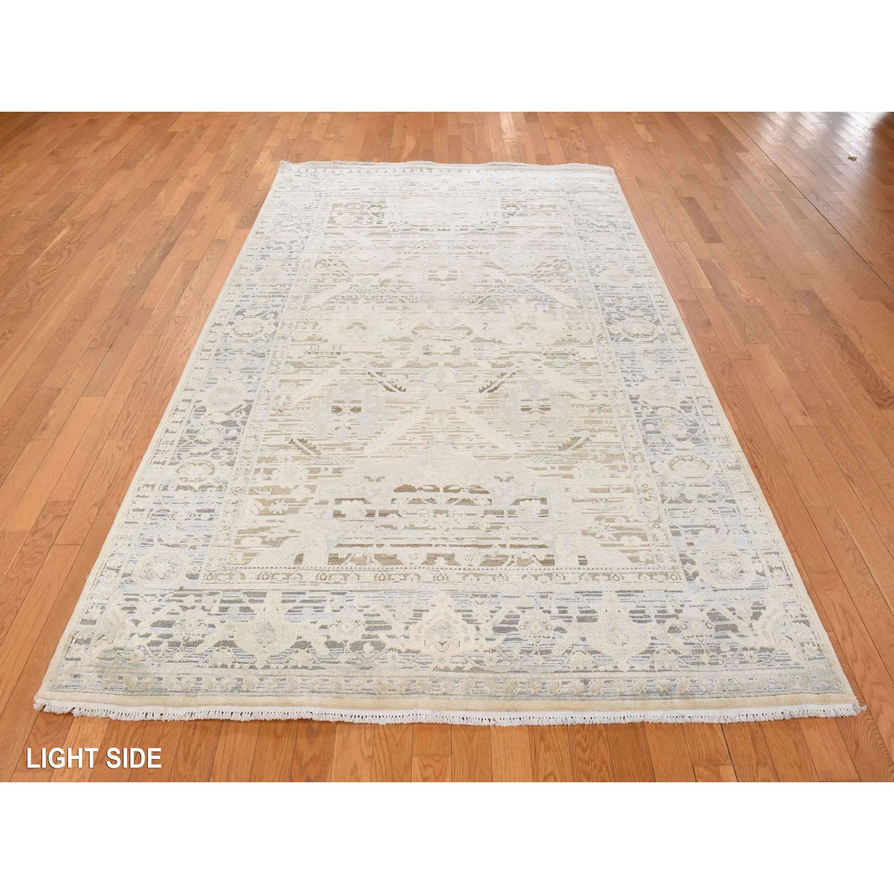 Oushak-And-Peshawar-Hand-Knotted-Rug-394485