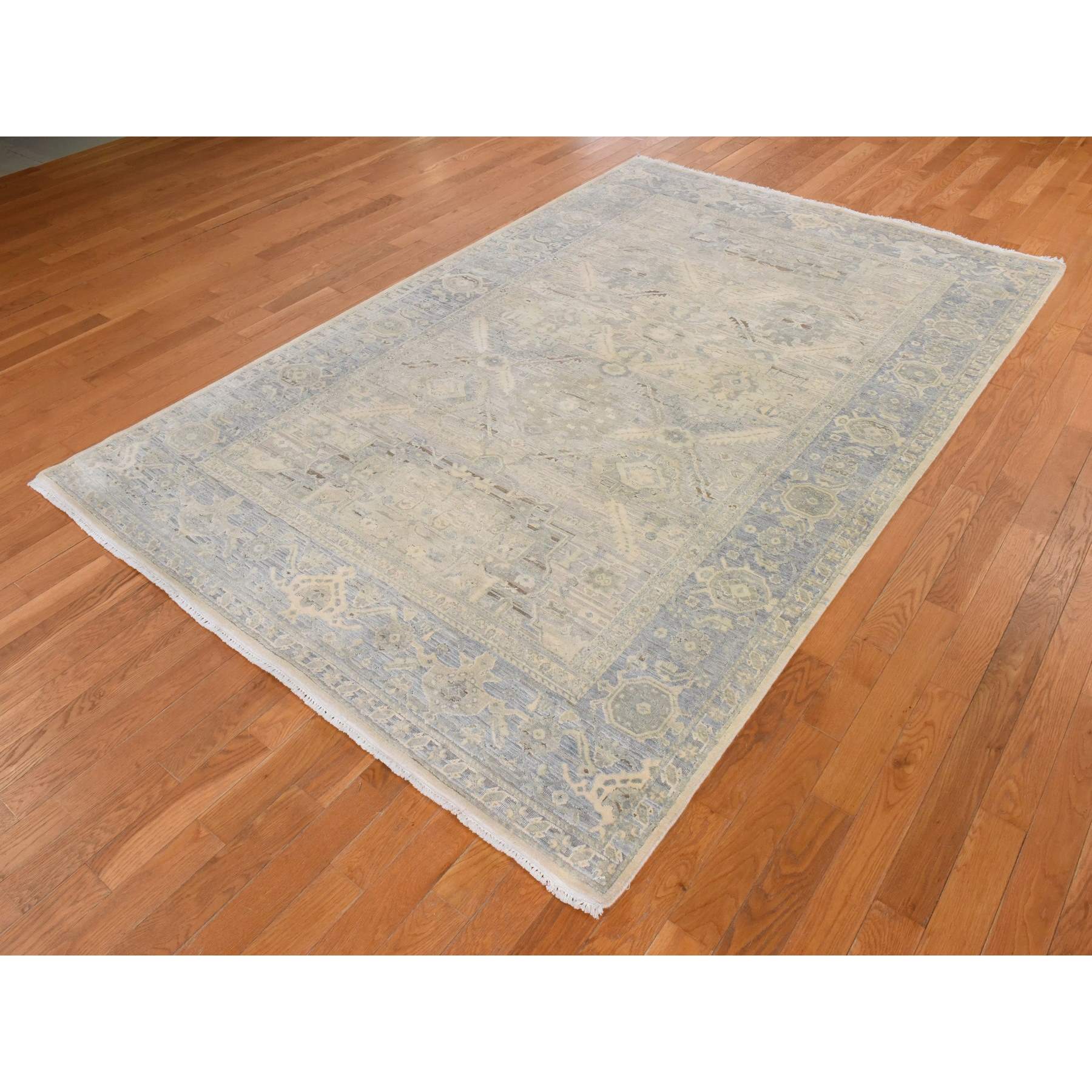 Oushak-And-Peshawar-Hand-Knotted-Rug-394485