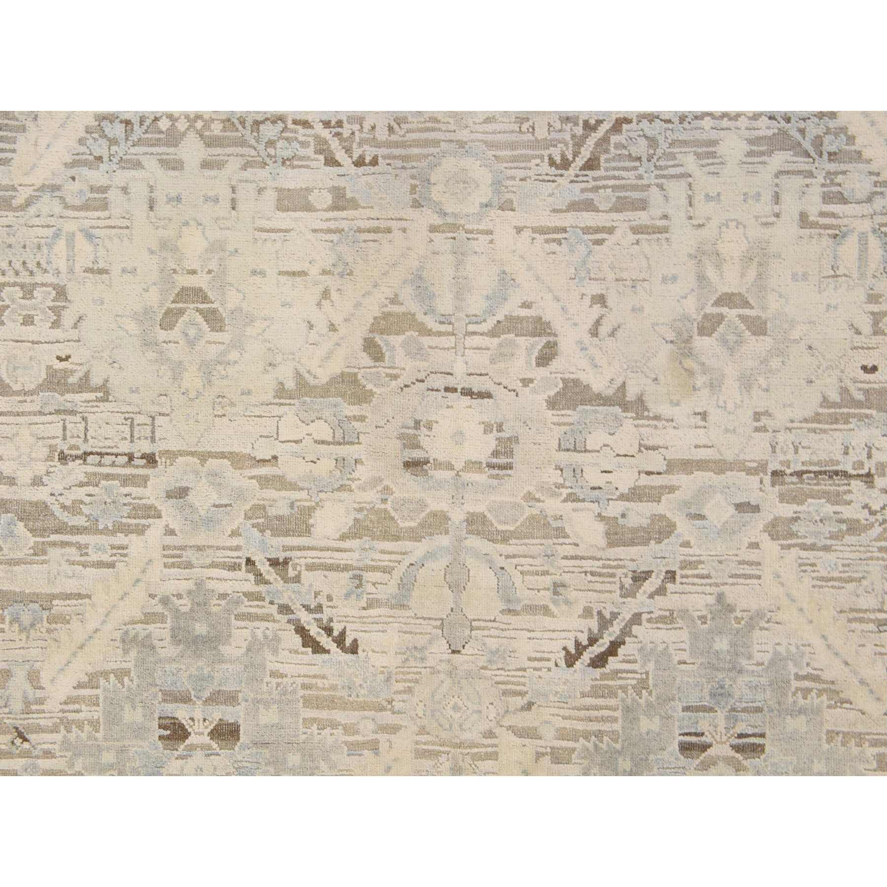 Oushak-And-Peshawar-Hand-Knotted-Rug-394485