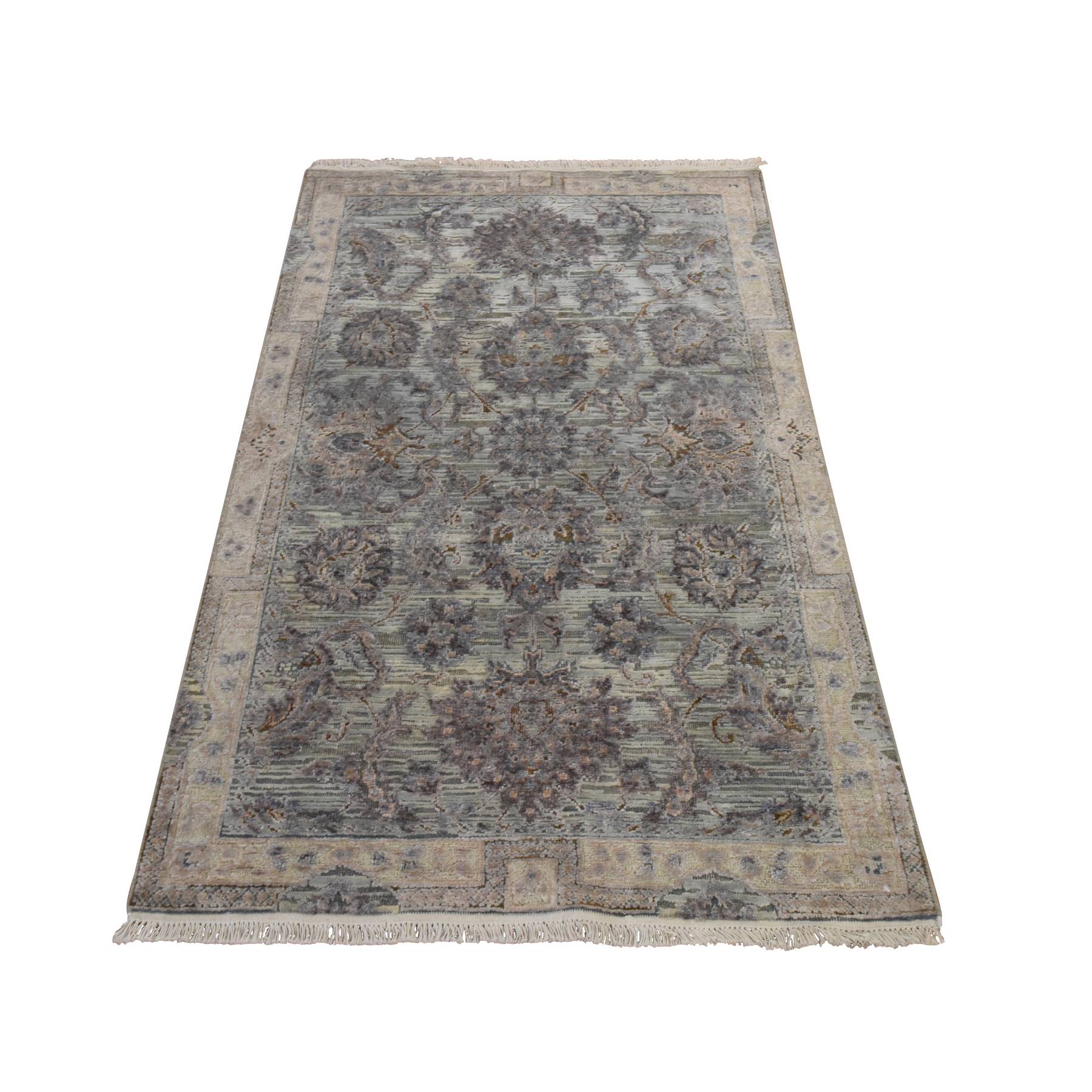 Oushak-And-Peshawar-Hand-Knotted-Rug-394790