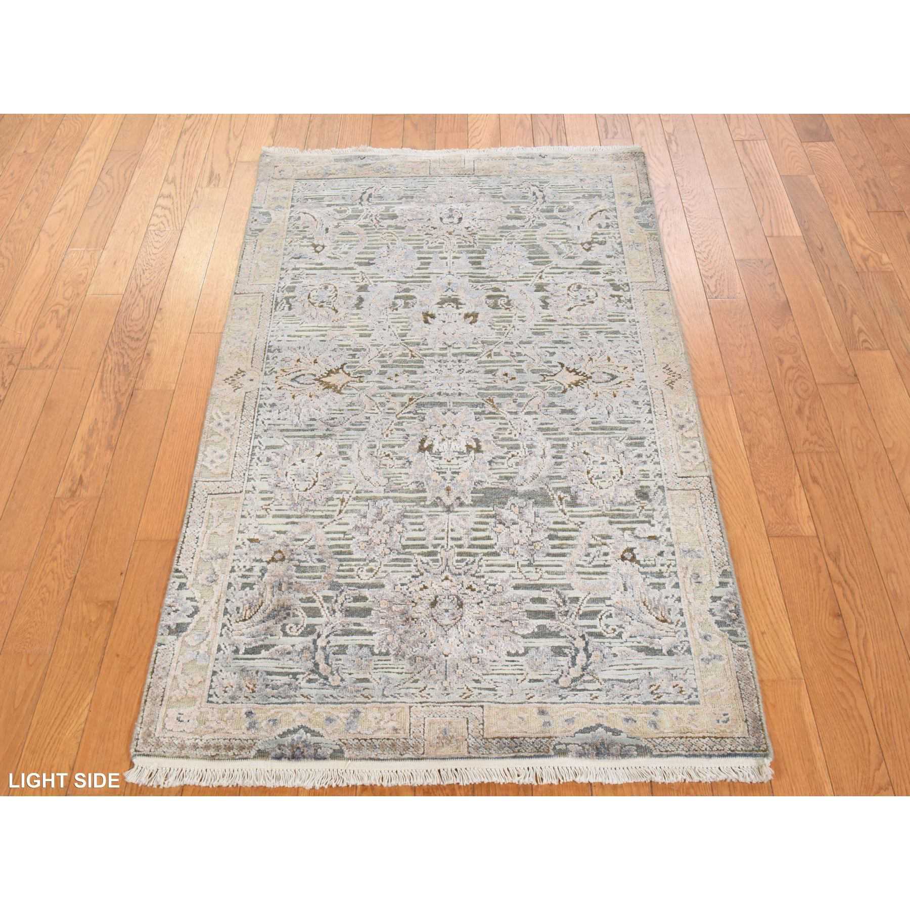 Oushak-And-Peshawar-Hand-Knotted-Rug-394930