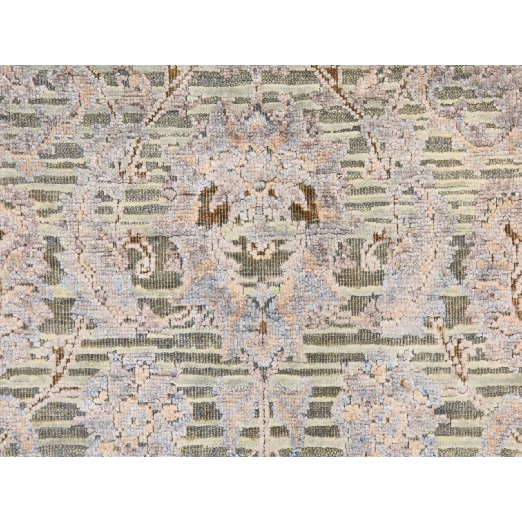 Oushak-And-Peshawar-Hand-Knotted-Rug-394930