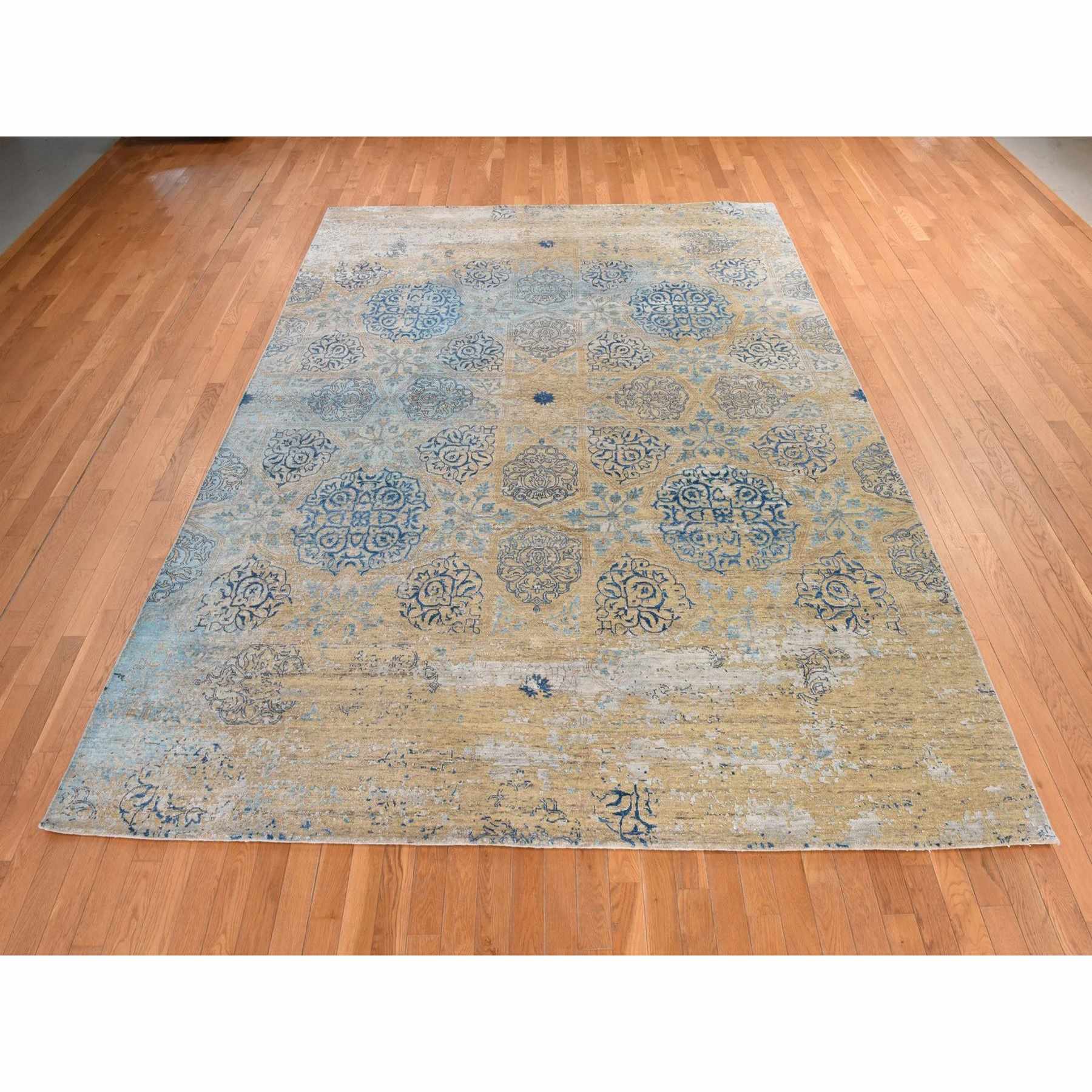 Transitional-Hand-Knotted-Rug-394200