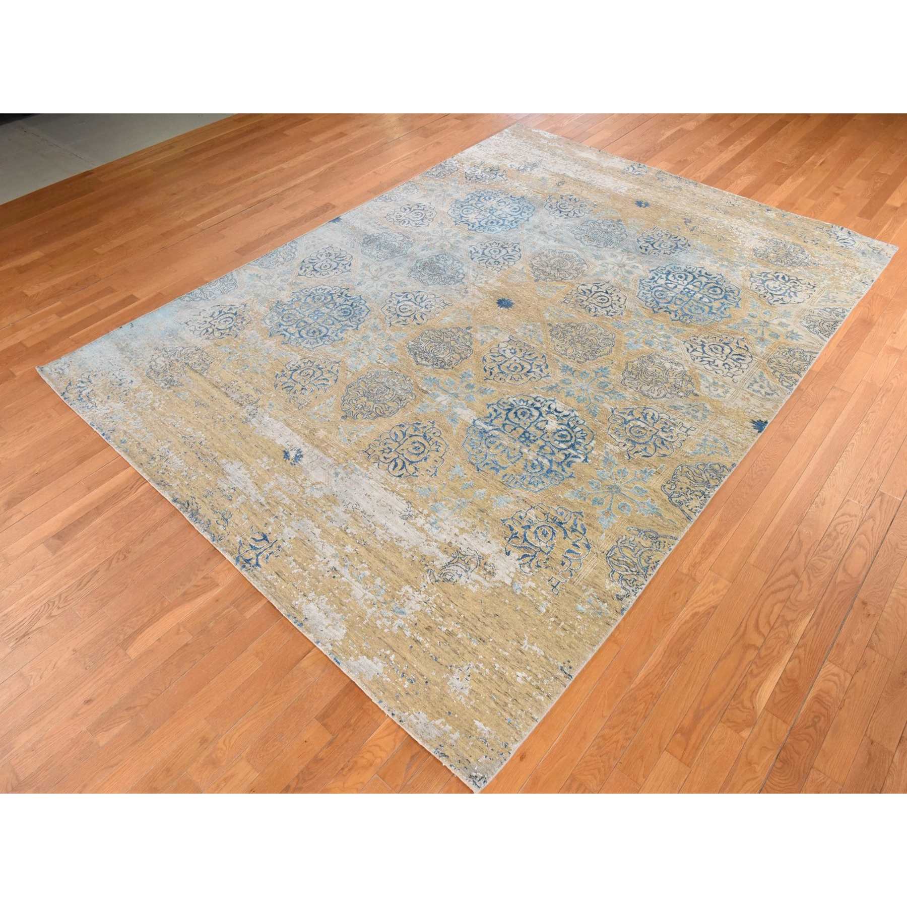 Transitional-Hand-Knotted-Rug-394200