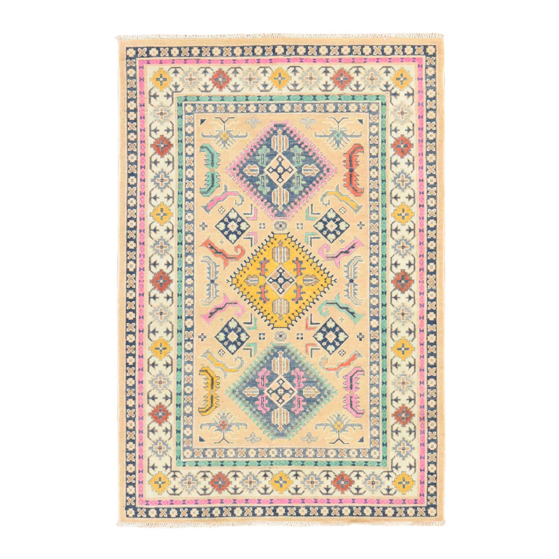 Tribal-Geometric-Hand-Knotted-Rug-393370
