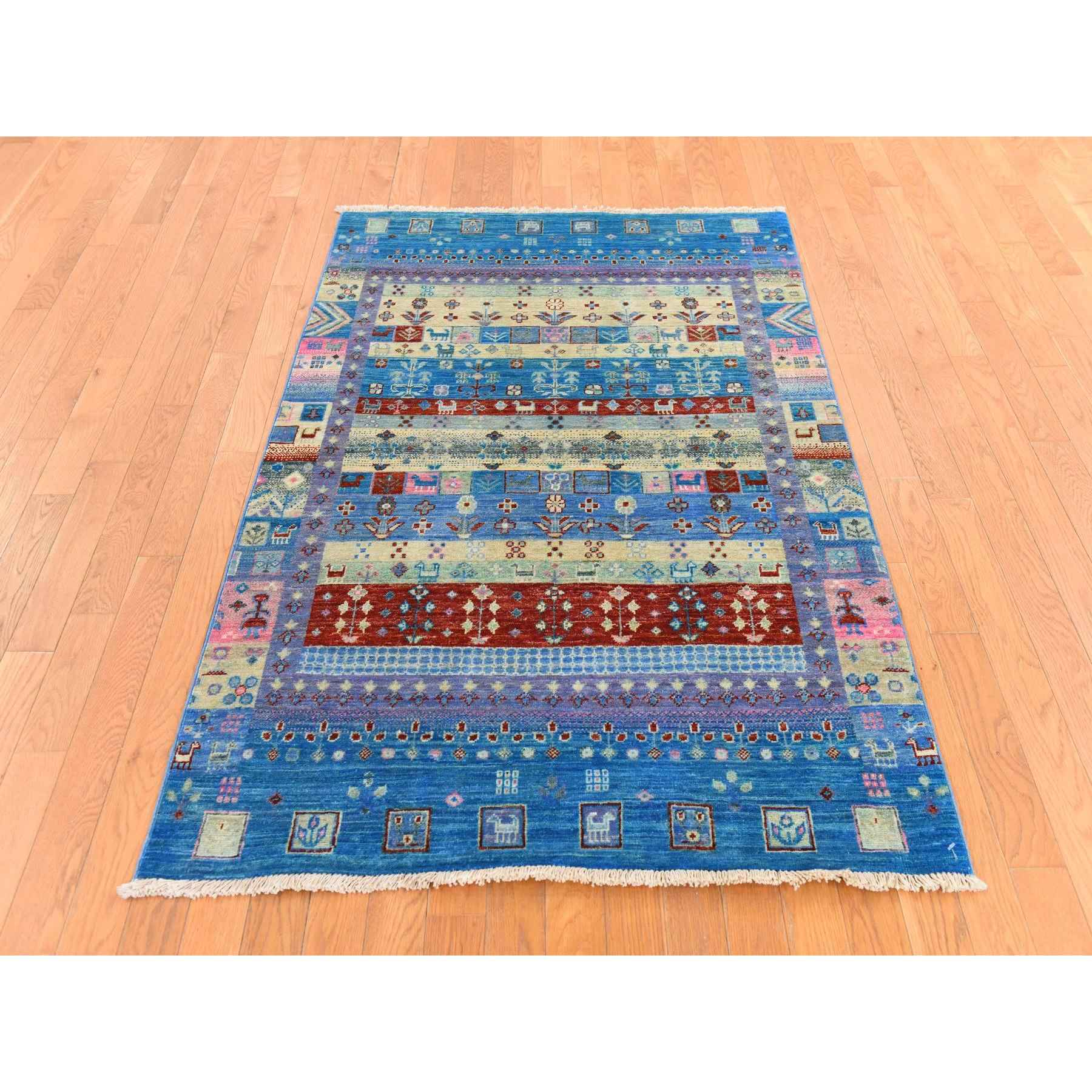 Tribal-Geometric-Hand-Knotted-Rug-393375