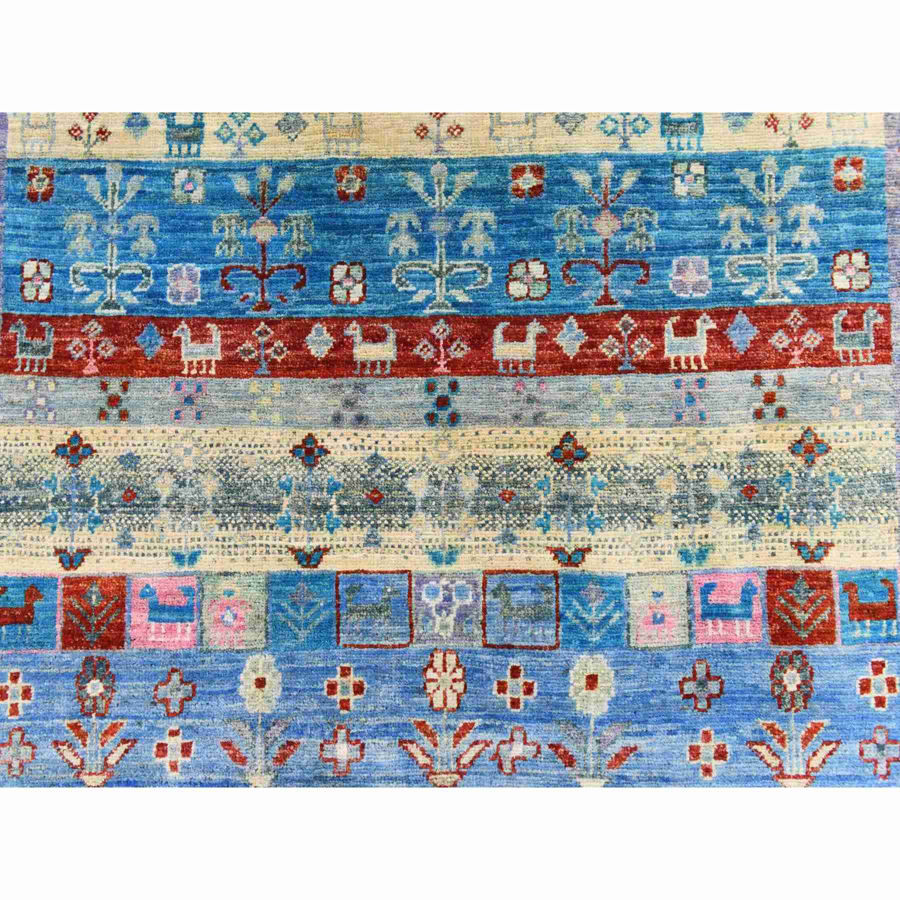 Tribal-Geometric-Hand-Knotted-Rug-393375