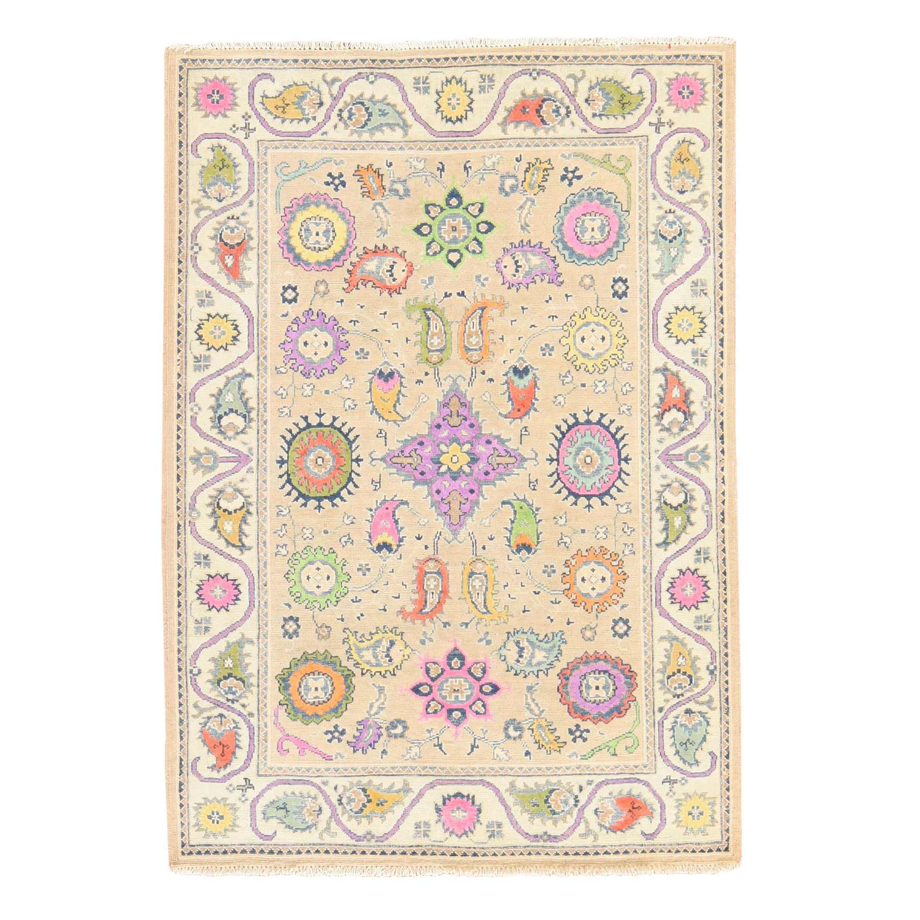 Tribal-Geometric-Hand-Knotted-Rug-393395