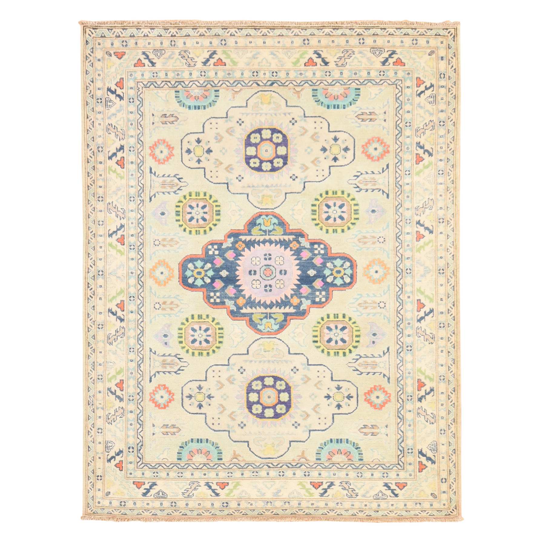 Tribal-Geometric-Hand-Knotted-Rug-393620