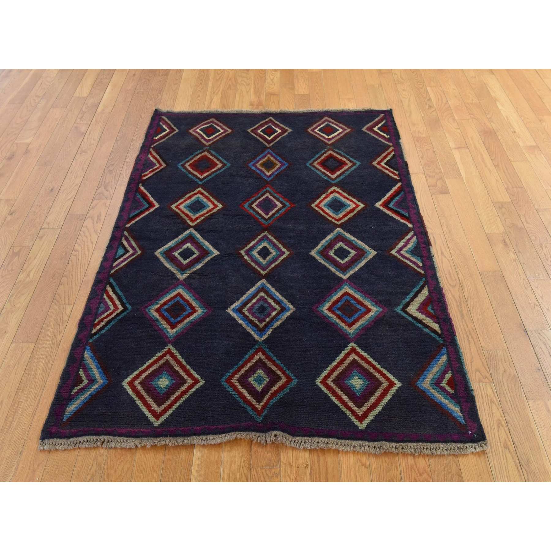 Tribal-Geometric-Hand-Knotted-Rug-394005