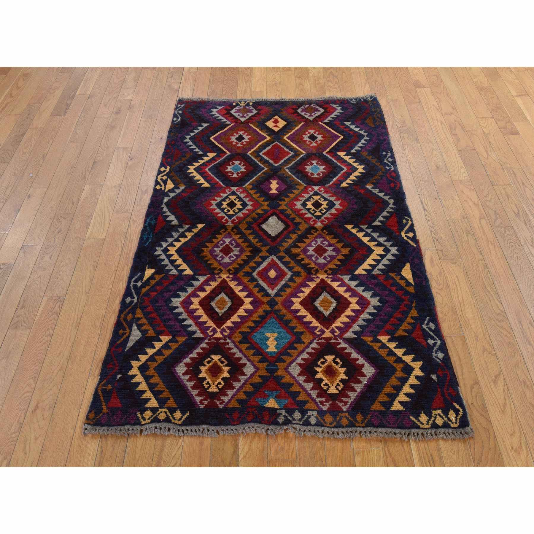 Tribal-Geometric-Hand-Knotted-Rug-394100