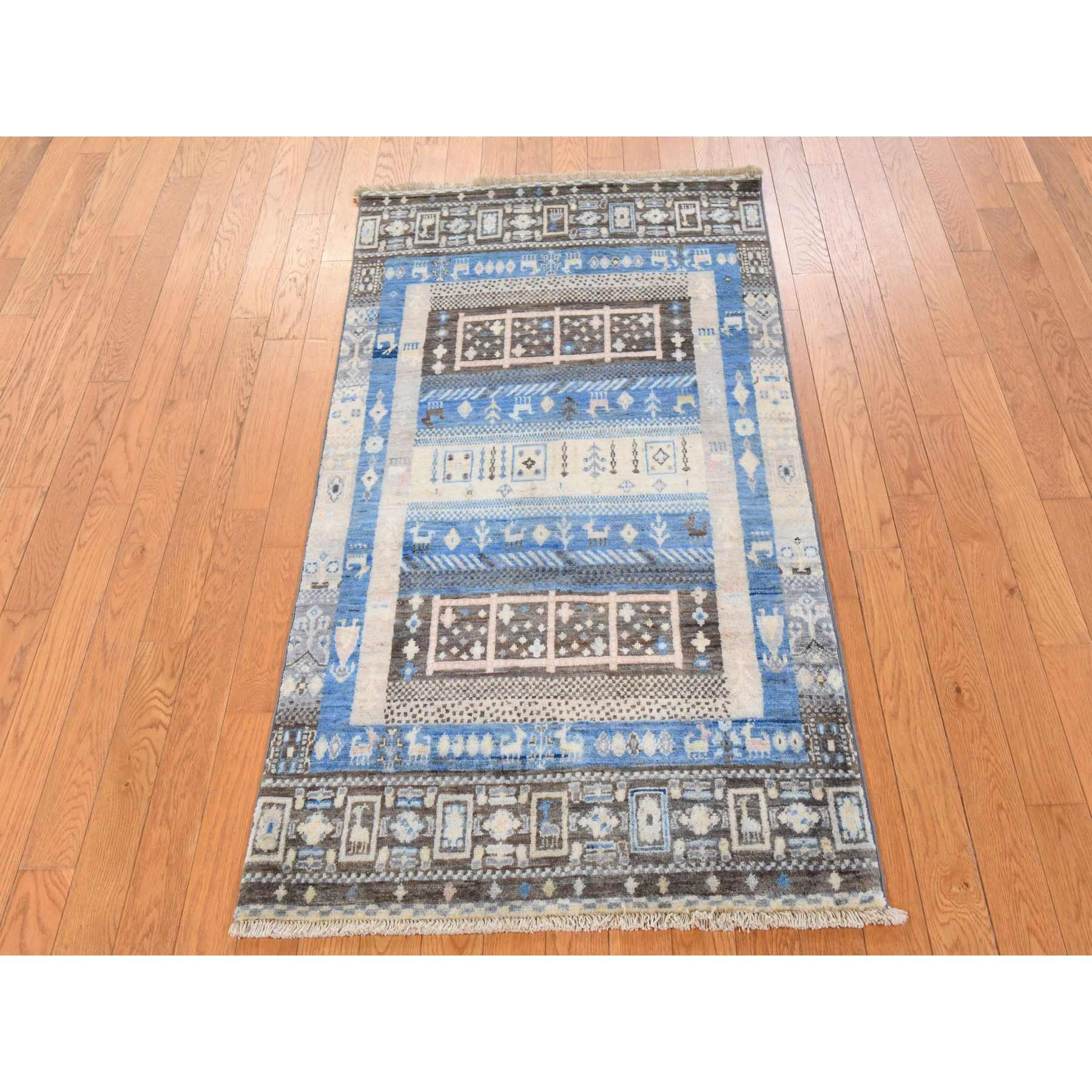 Tribal-Geometric-Hand-Knotted-Rug-394325