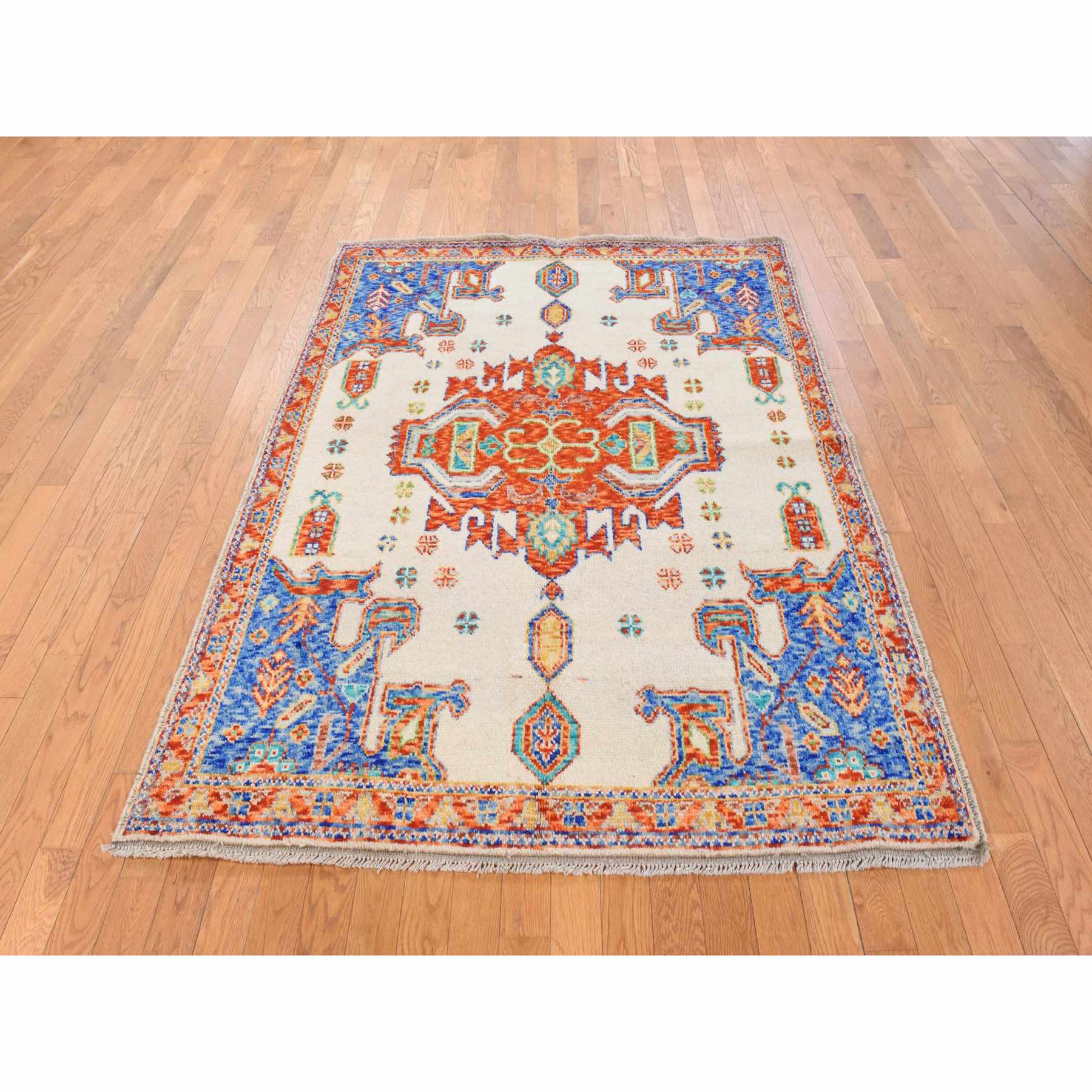 Tribal-Geometric-Hand-Knotted-Rug-394335