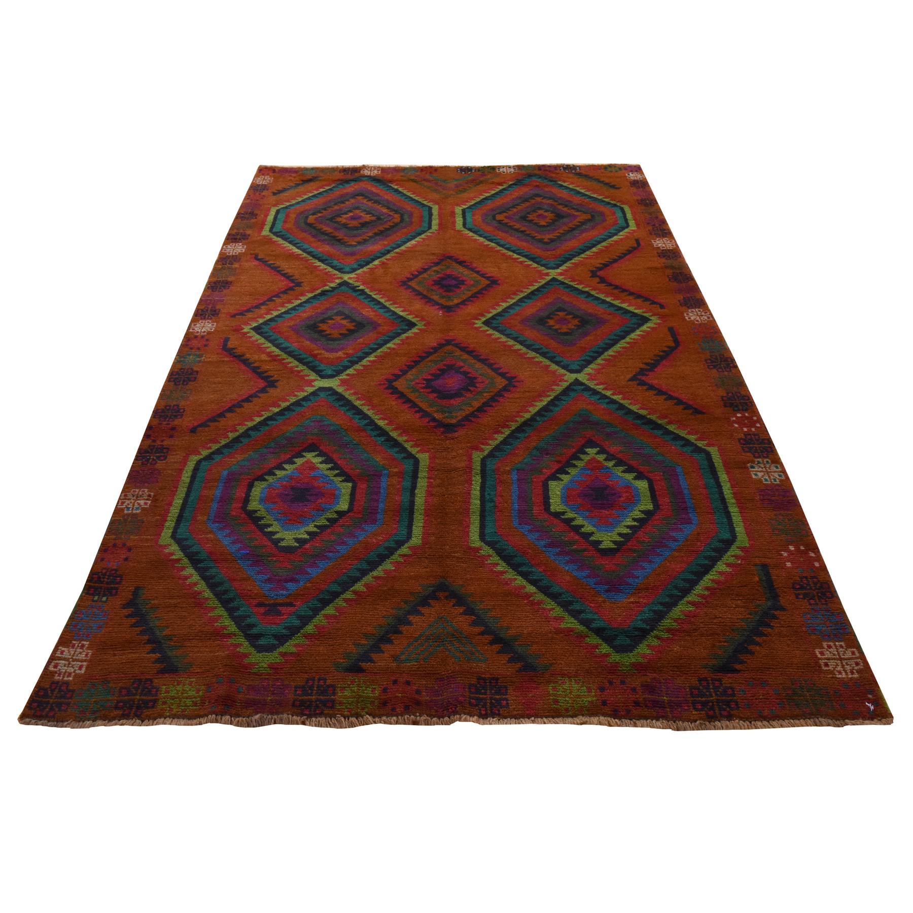 Tribal-Geometric-Hand-Knotted-Rug-394675