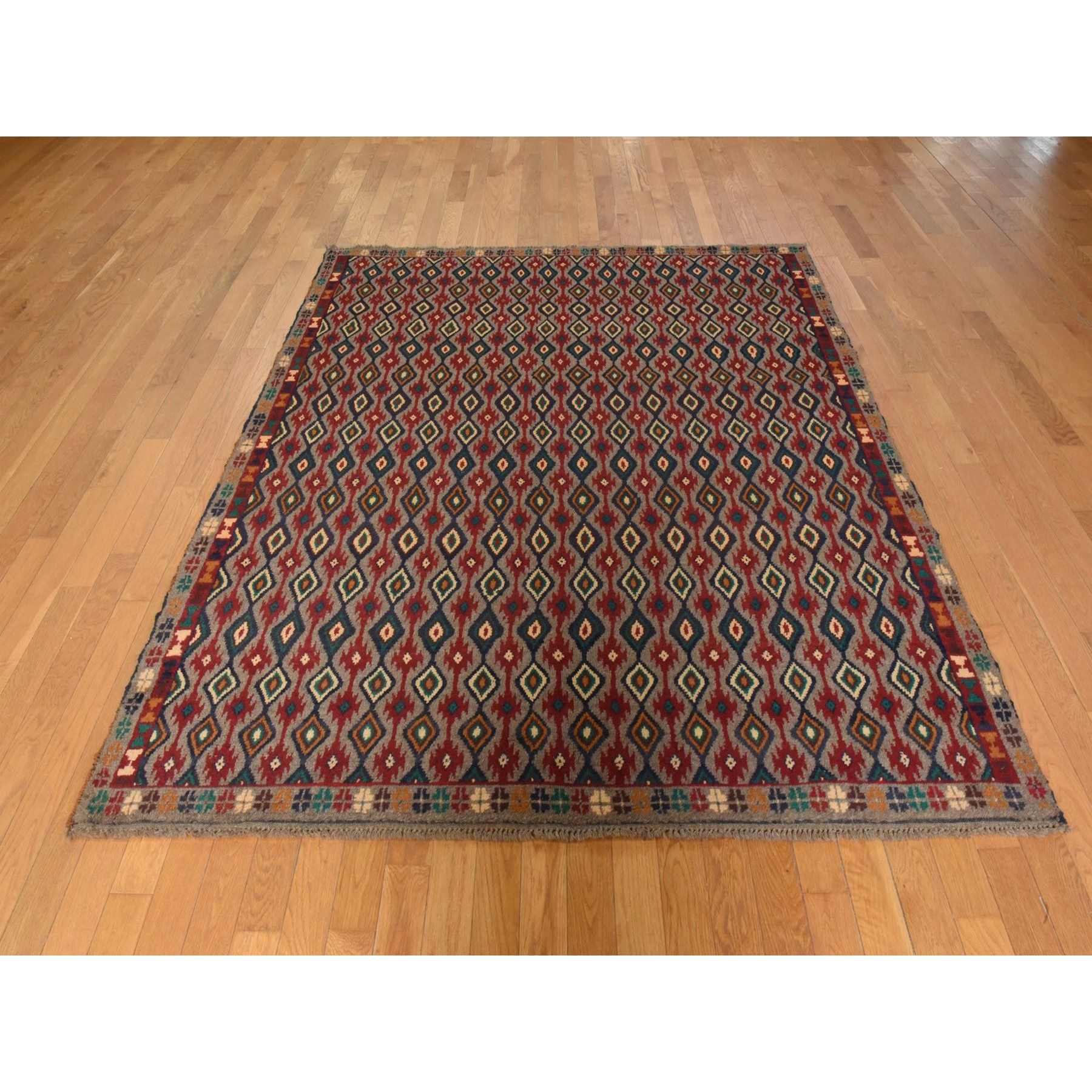 Tribal-Geometric-Hand-Knotted-Rug-394680