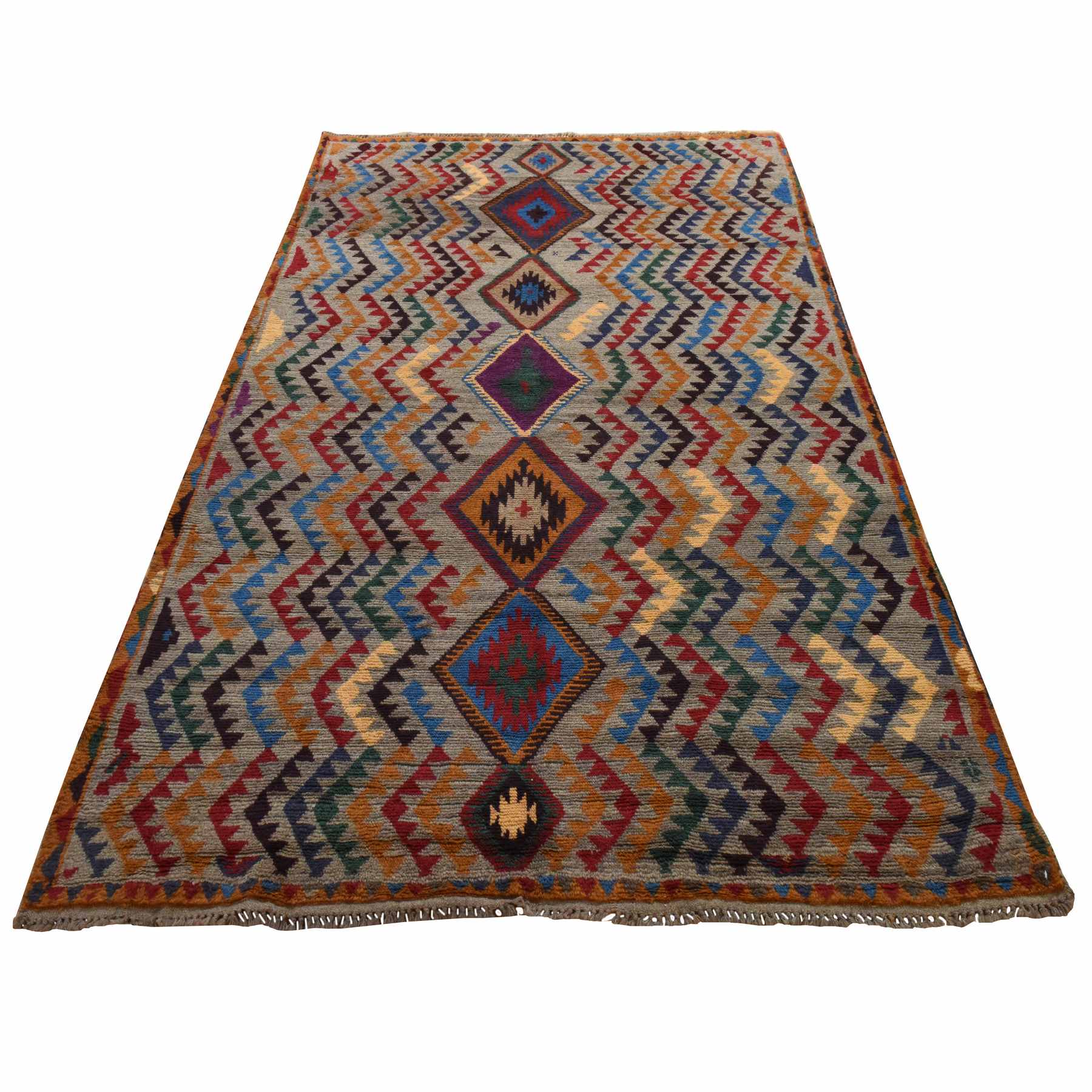 Tribal-Geometric-Hand-Knotted-Rug-394685