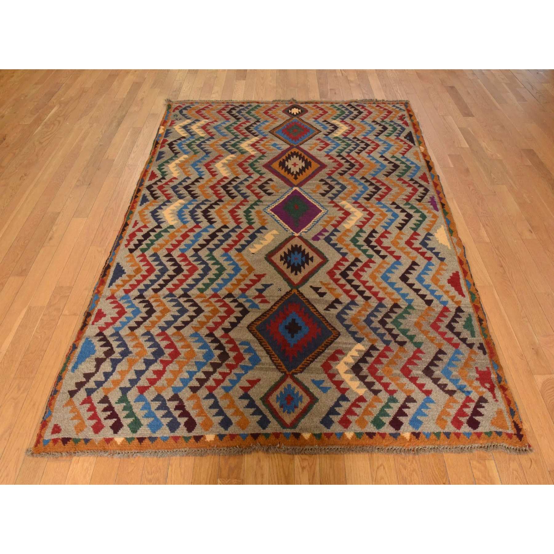 Tribal-Geometric-Hand-Knotted-Rug-394685