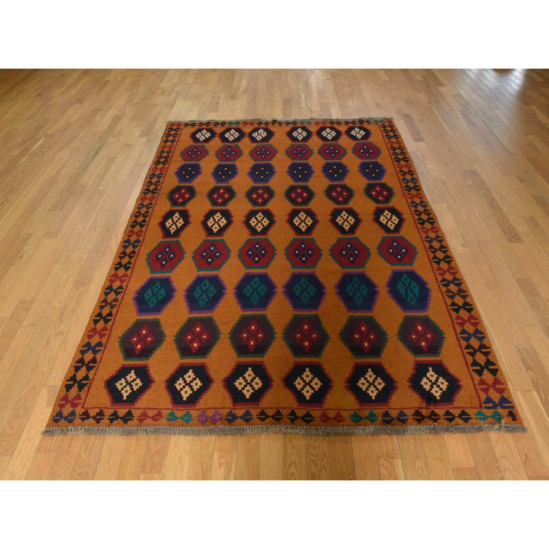 Tribal-Geometric-Hand-Knotted-Rug-394690