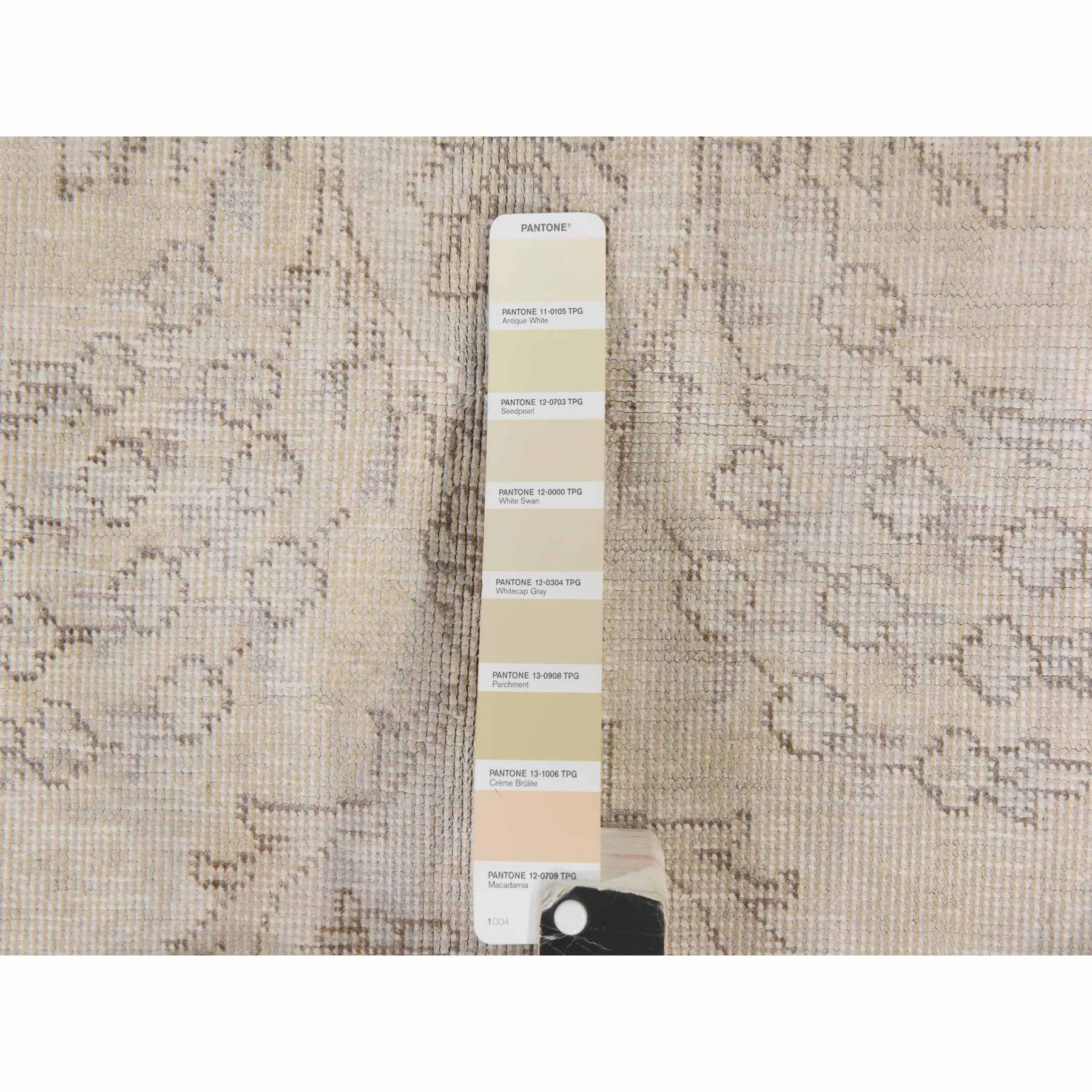 White-Wash-Vintage-Silver-Wash-Hand-Knotted-Rug-394420