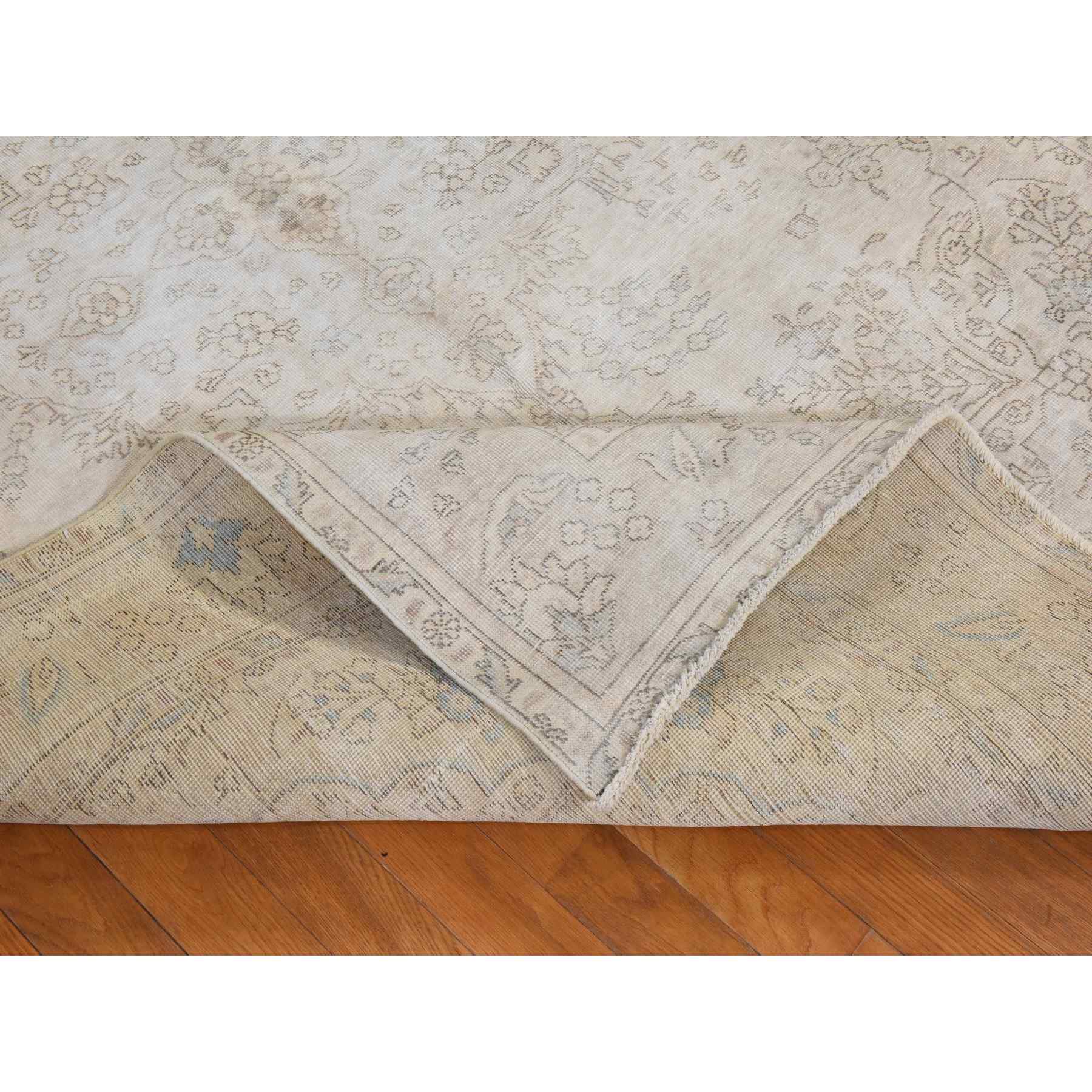 White-Wash-Vintage-Silver-Wash-Hand-Knotted-Rug-394420