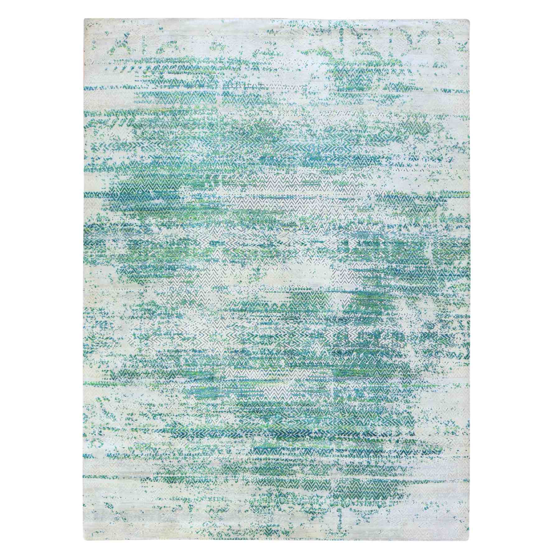 Wool-and-Silk-Hand-Knotted-Rug-394205
