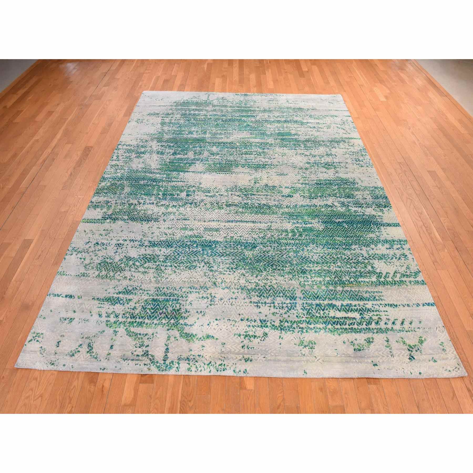 Wool-and-Silk-Hand-Knotted-Rug-394205