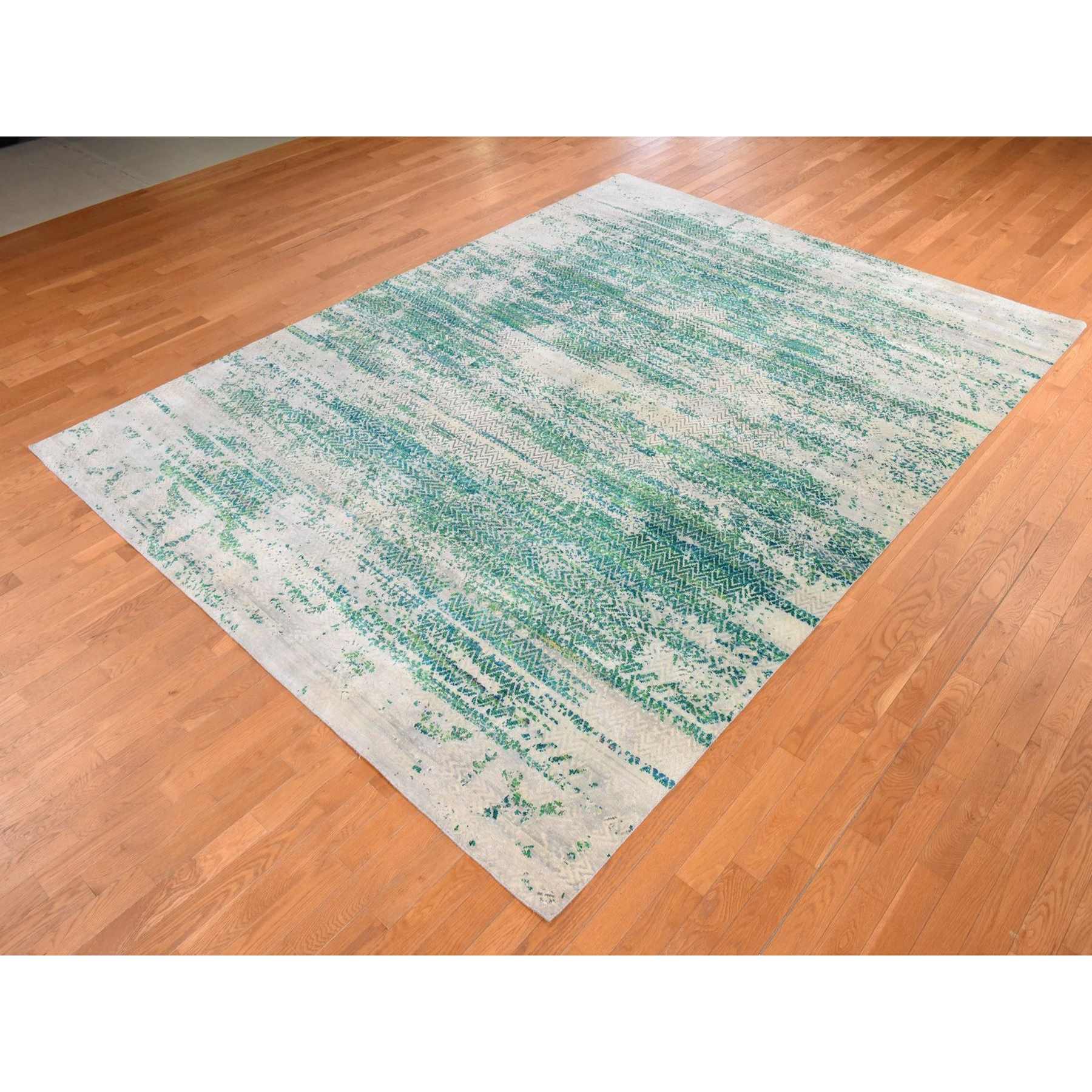 Wool-and-Silk-Hand-Knotted-Rug-394205