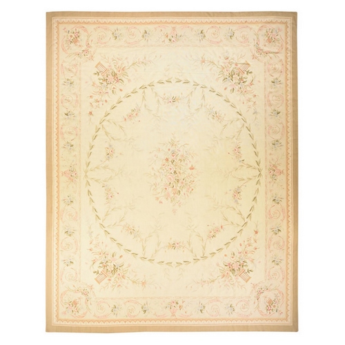 Papyrus White, Aubusson, Flat Weave, Hand Woven, 100% Wool, European Style, Shabby Chic, XL, Oversized, Oriental 