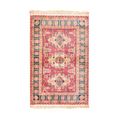 Rose Pink, Vintage Turkish Village Rug, Excellent Condition, Clean, Hand Knotted, 100% Wool, 